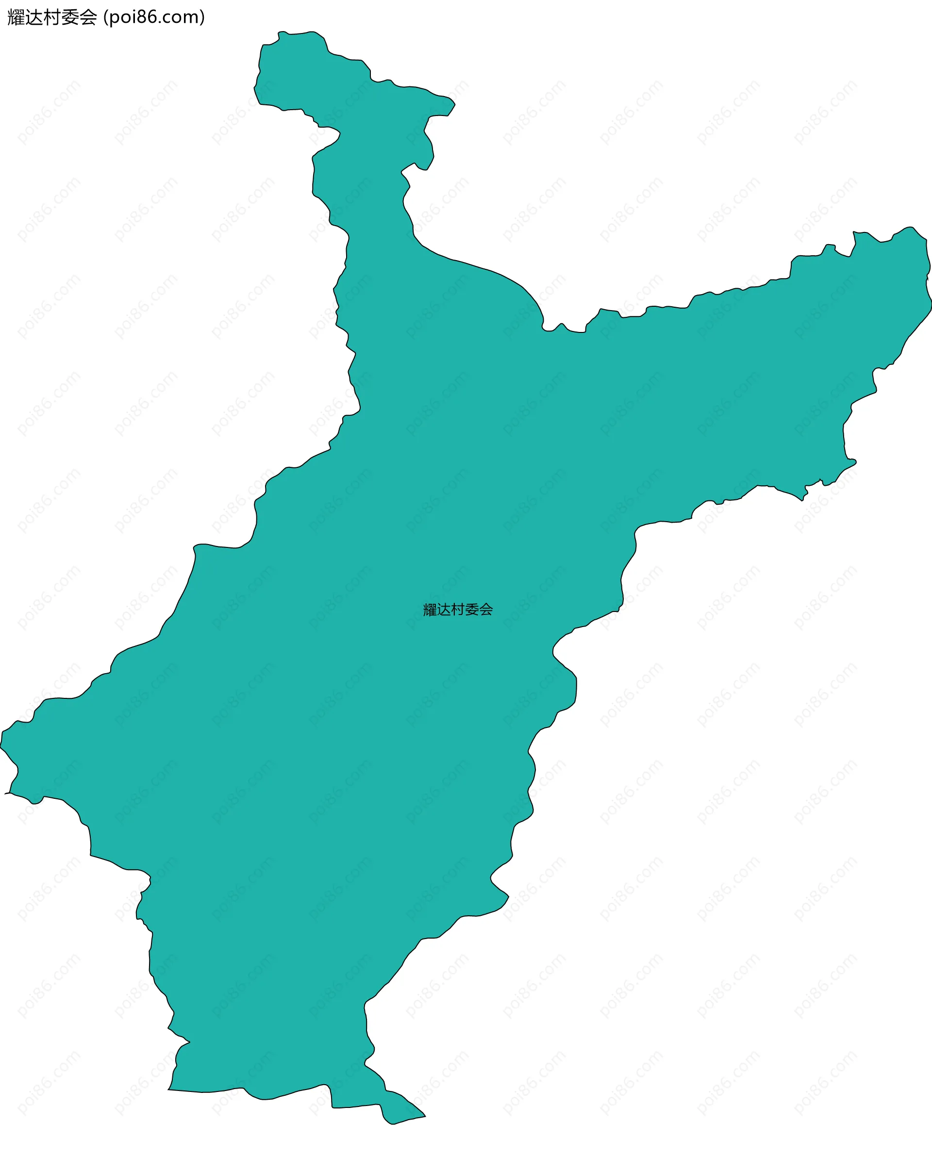 耀达村委会边界地图