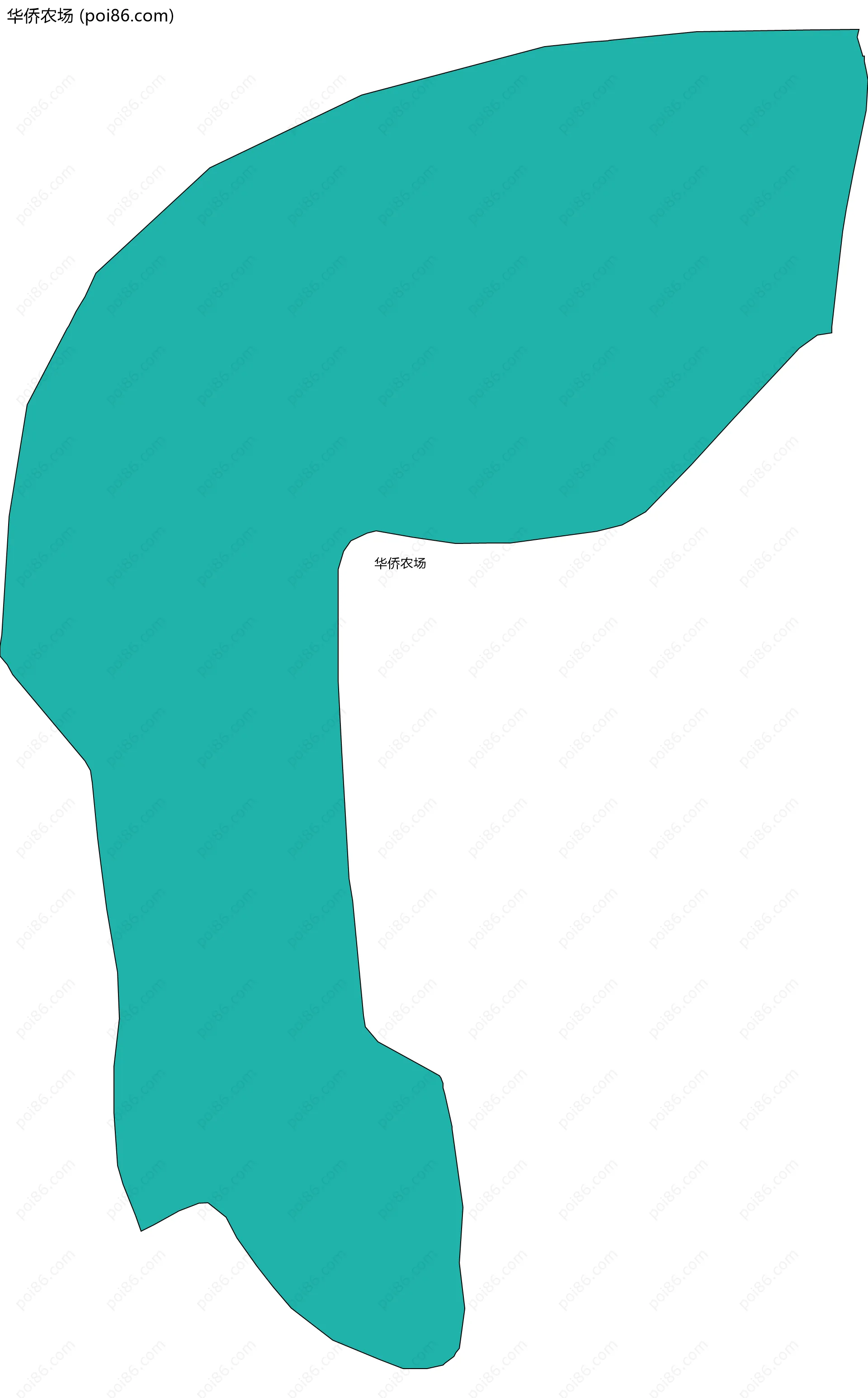 华侨农场边界地图