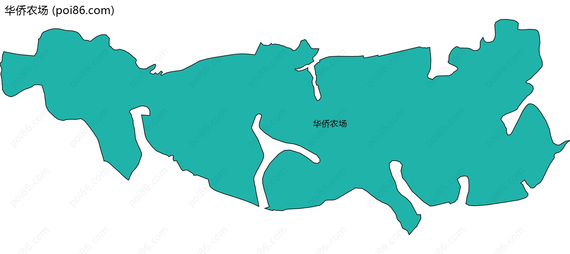 华侨农场边界地图