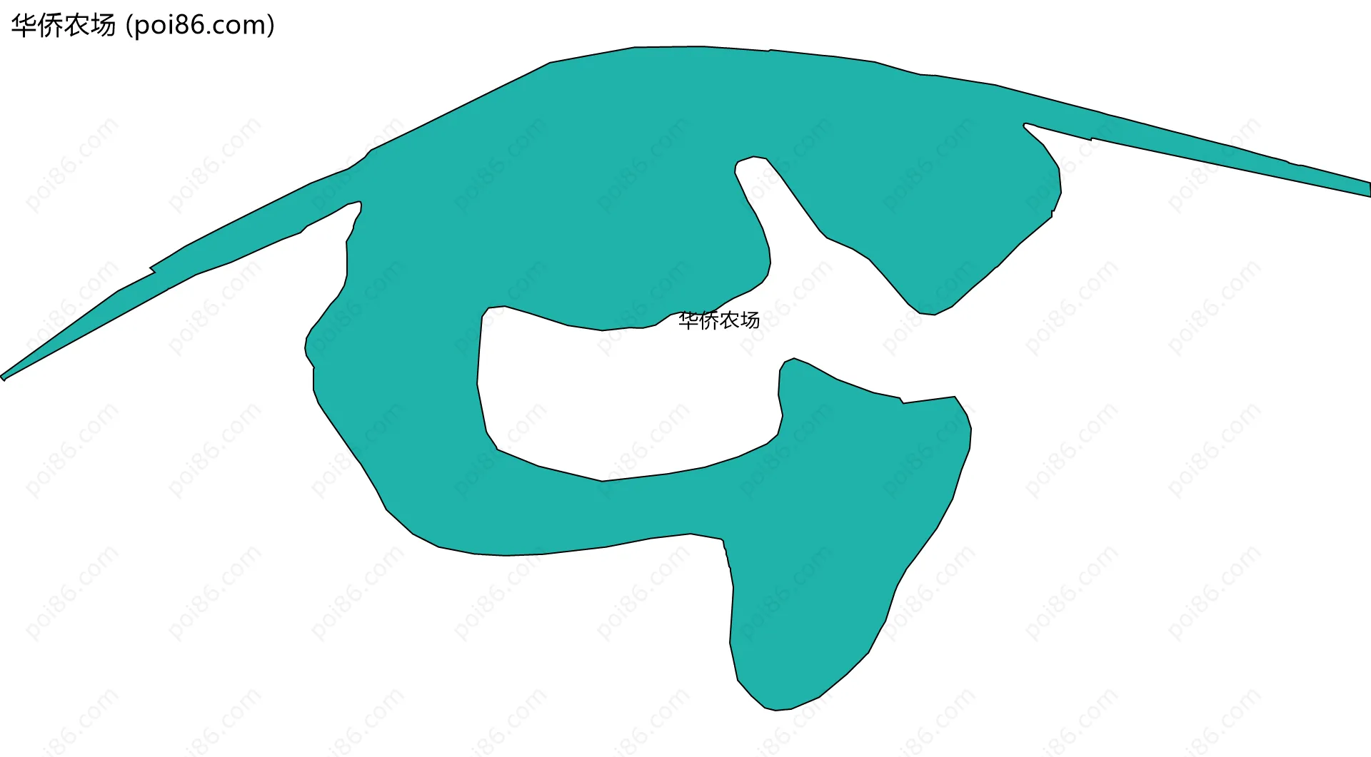 华侨农场边界地图