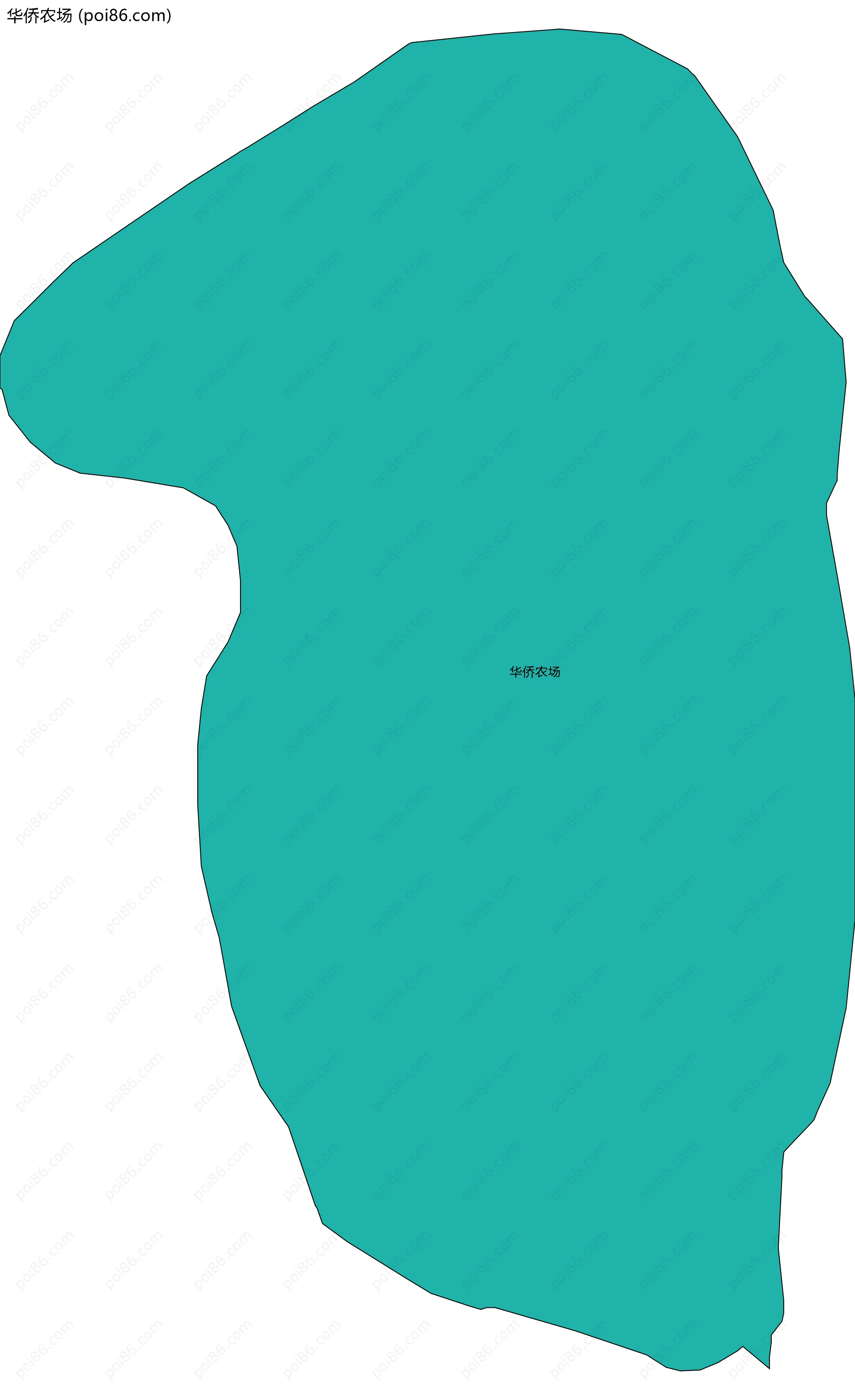 华侨农场边界地图