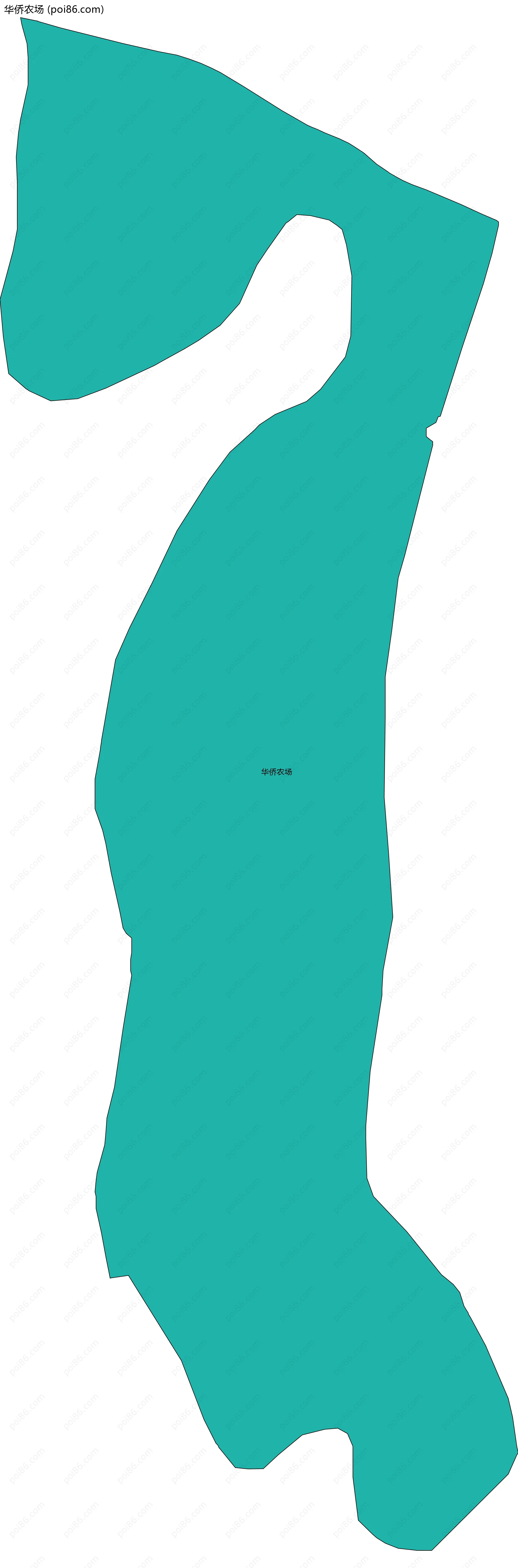 华侨农场边界地图