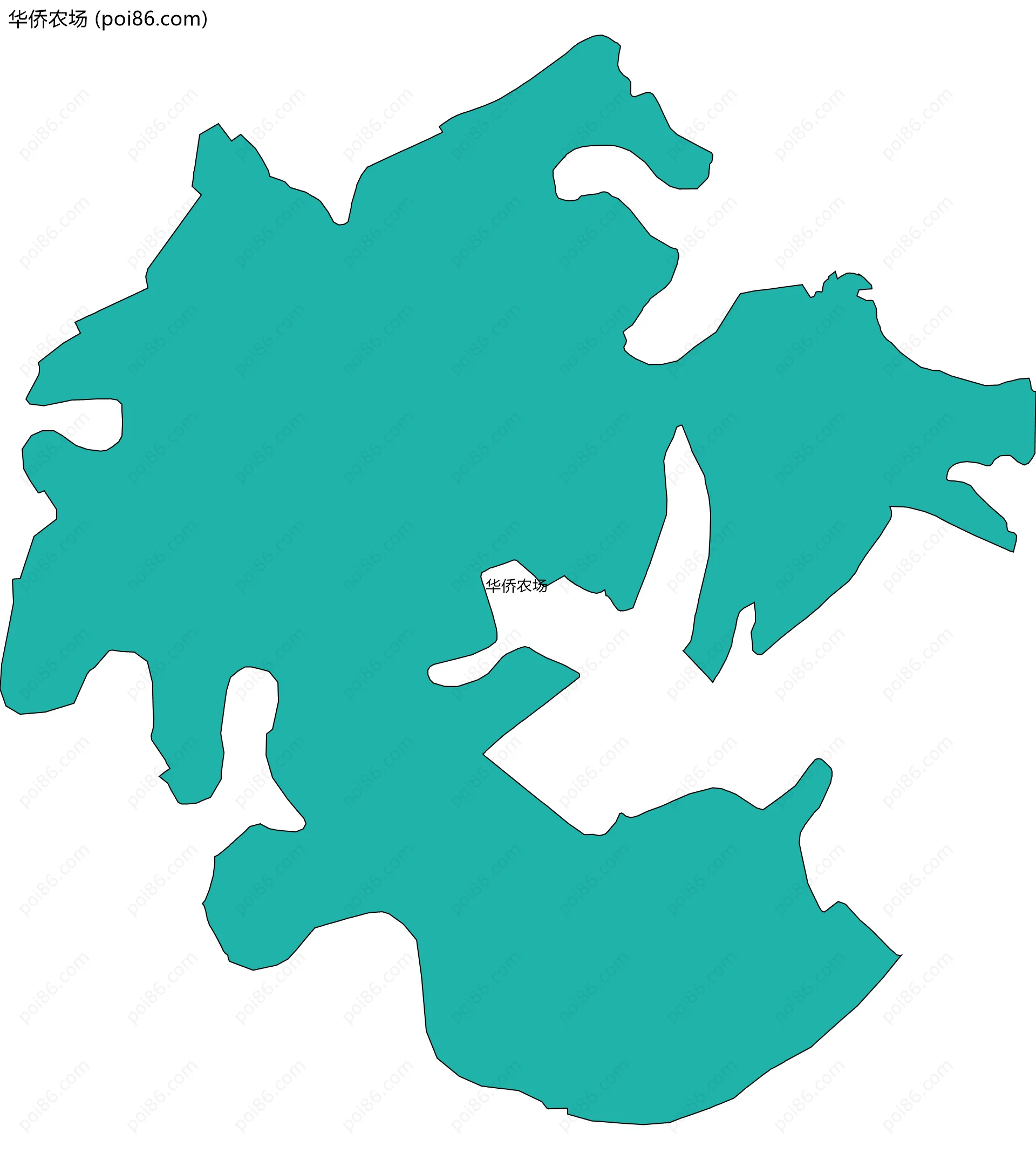 华侨农场边界地图