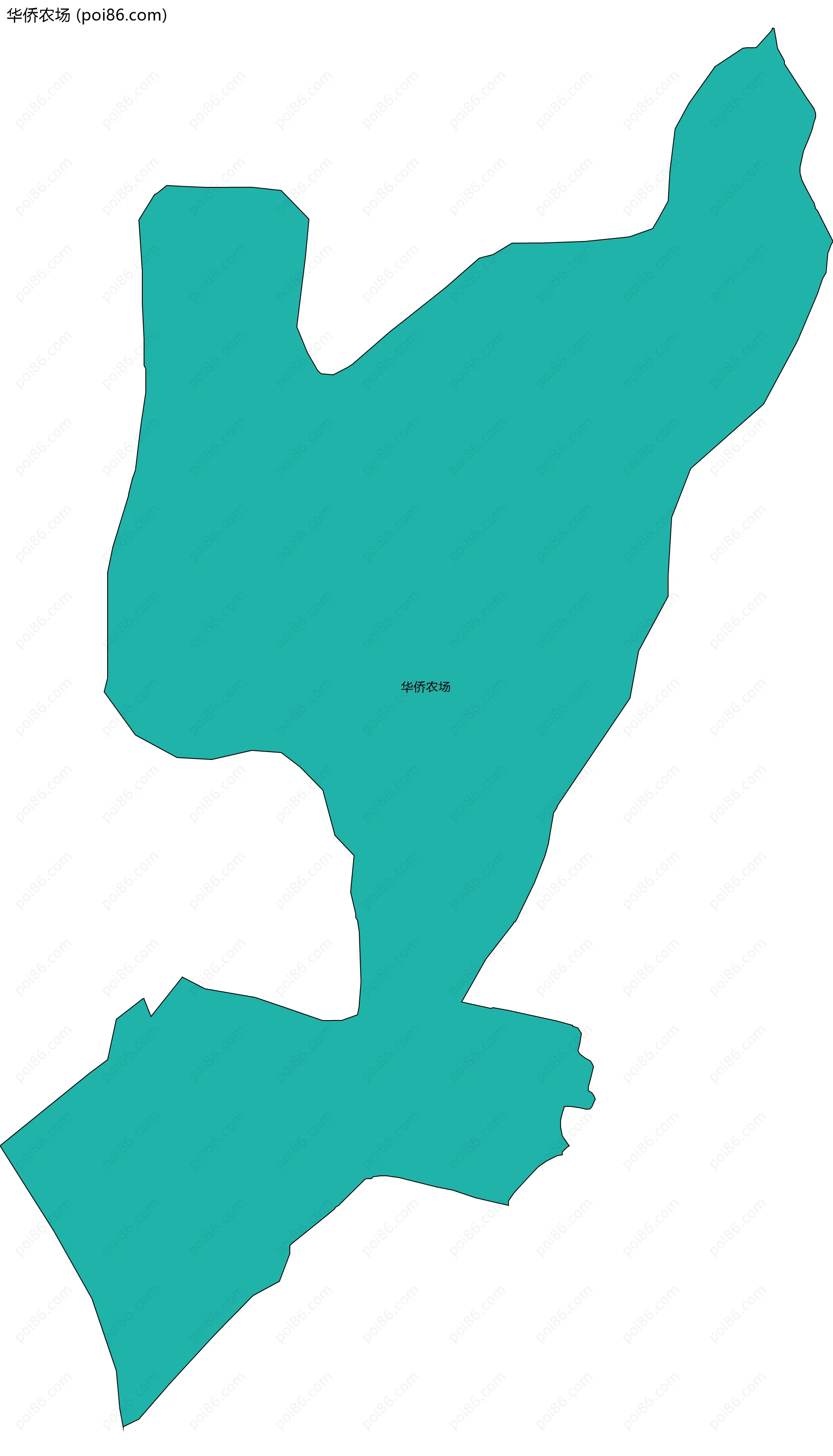 华侨农场边界地图