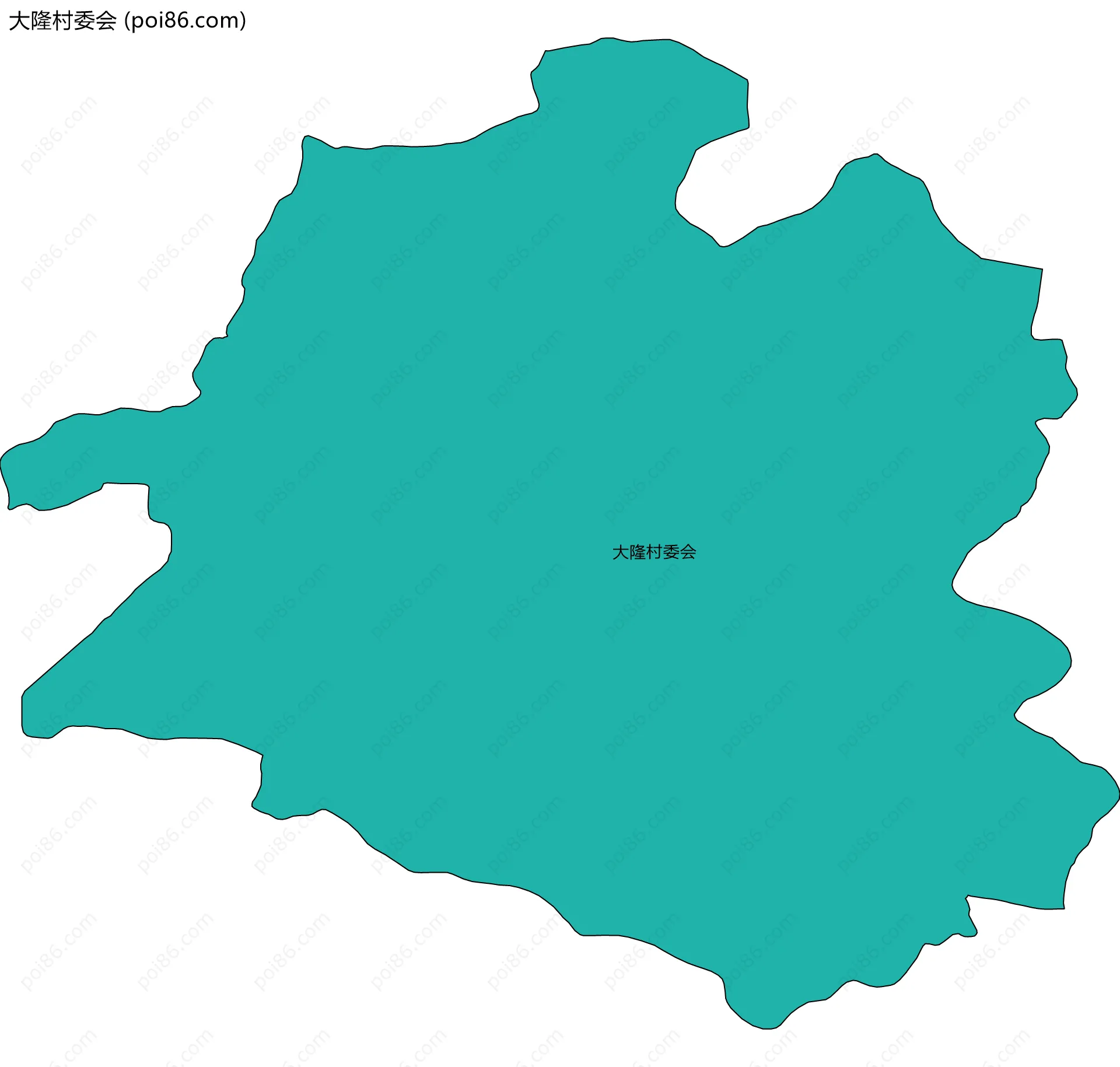 大隆村委会边界地图