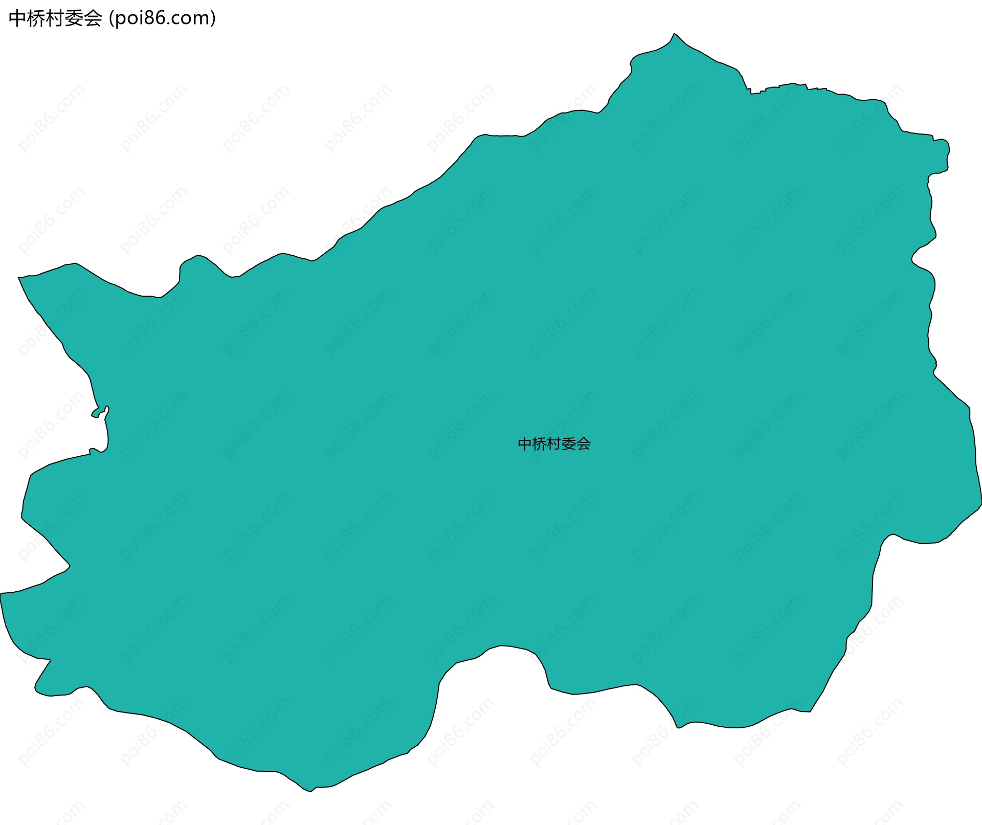 中桥村委会边界地图