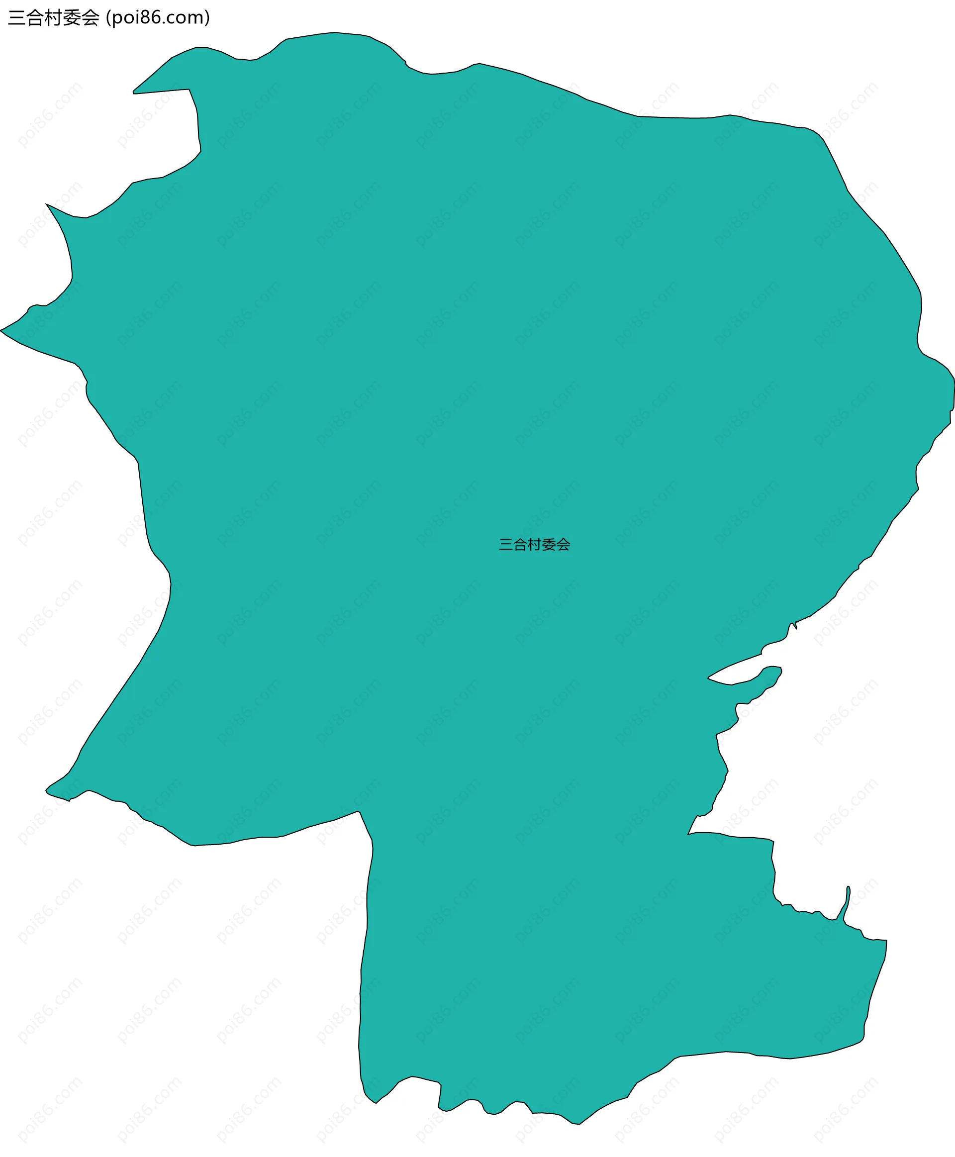 三合村委会边界地图