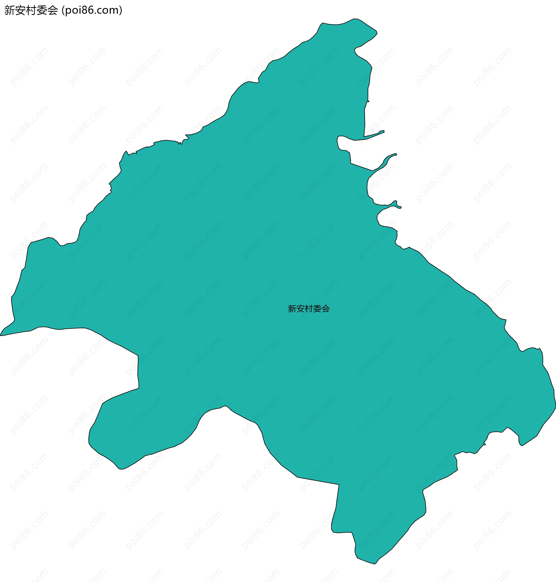 新安村委会边界地图