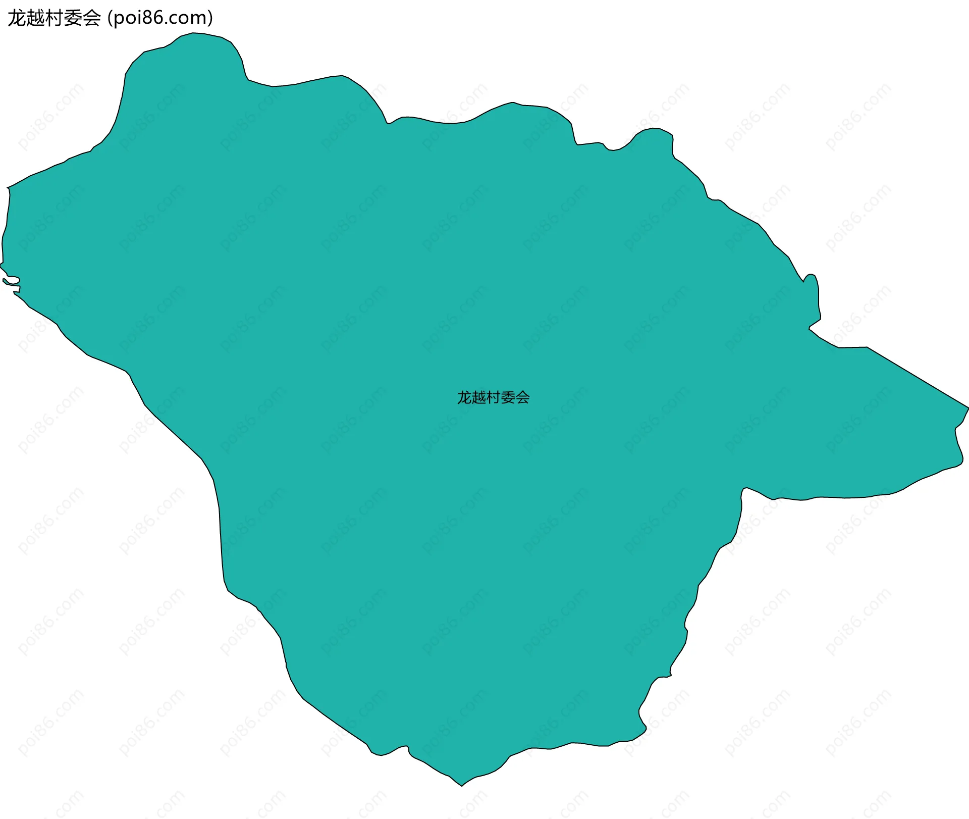 龙越村委会边界地图