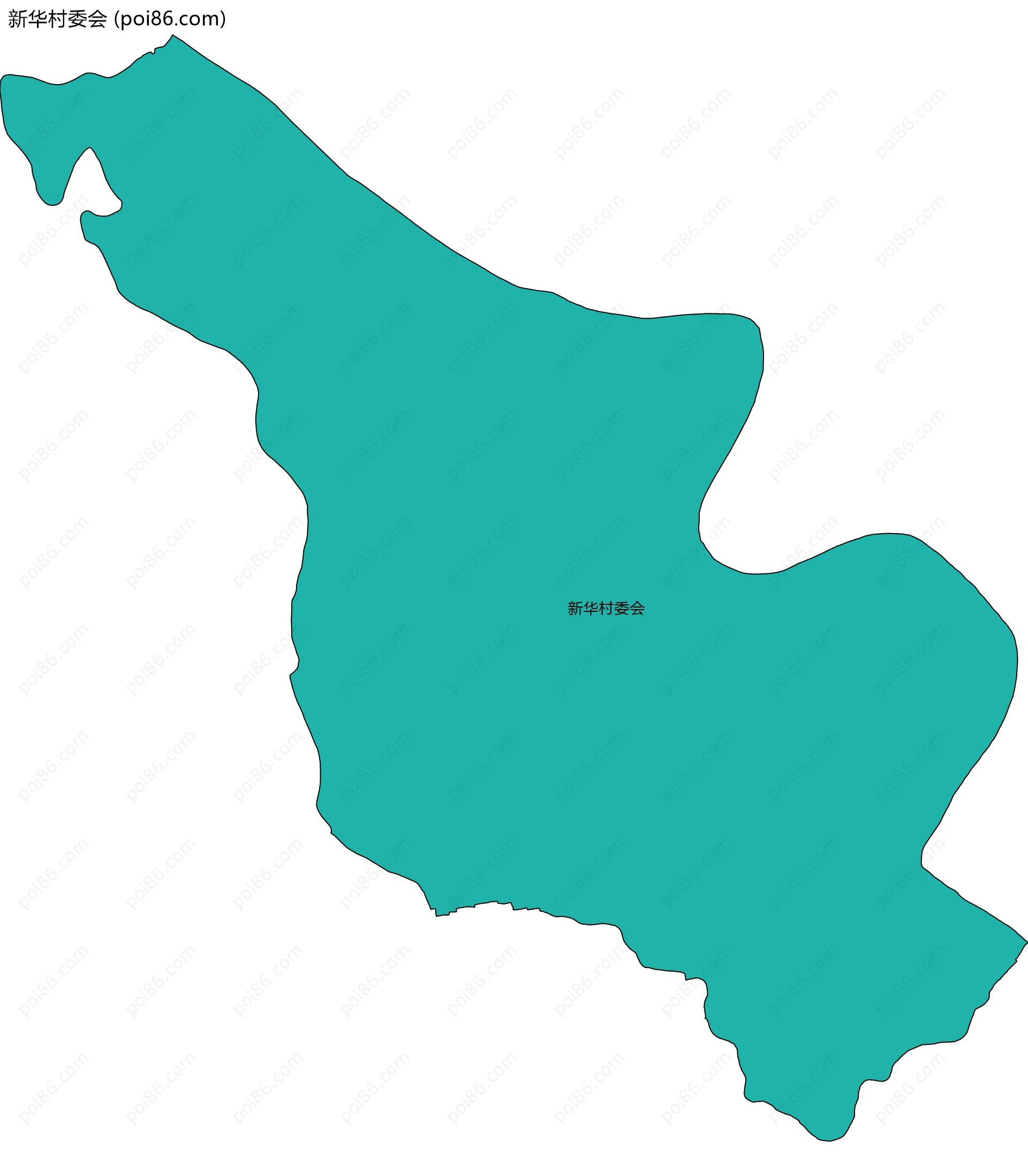 新华村委会边界地图