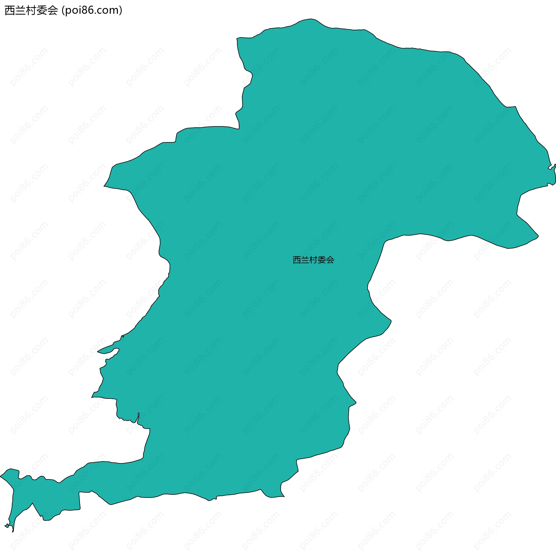 西兰村委会边界地图