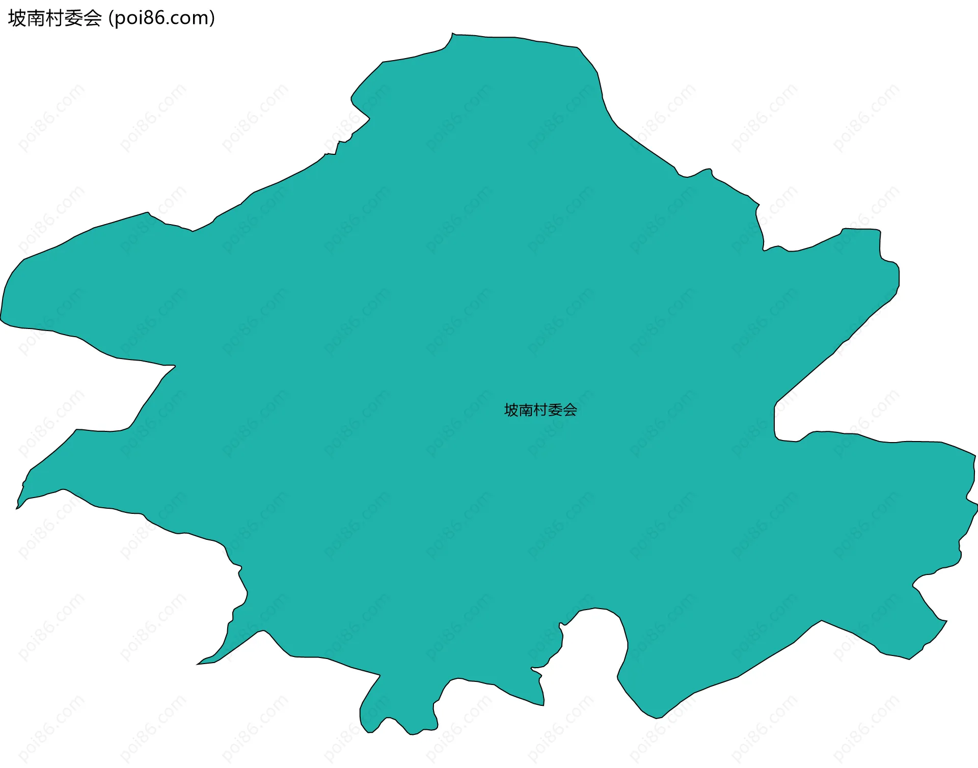 坡南村委会边界地图