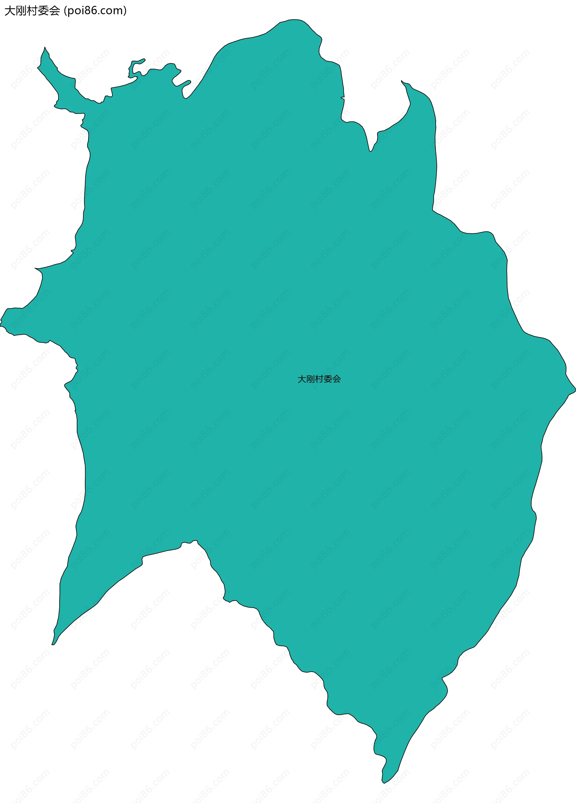 大刚村委会边界地图