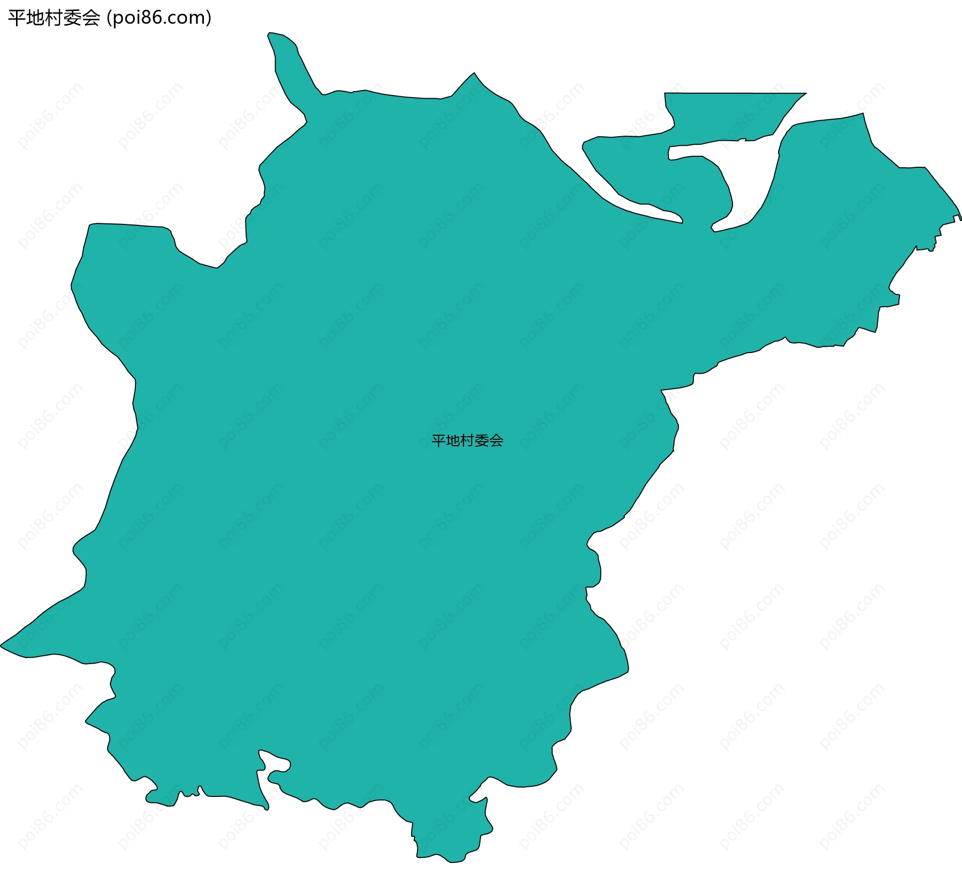 平地村委会边界地图