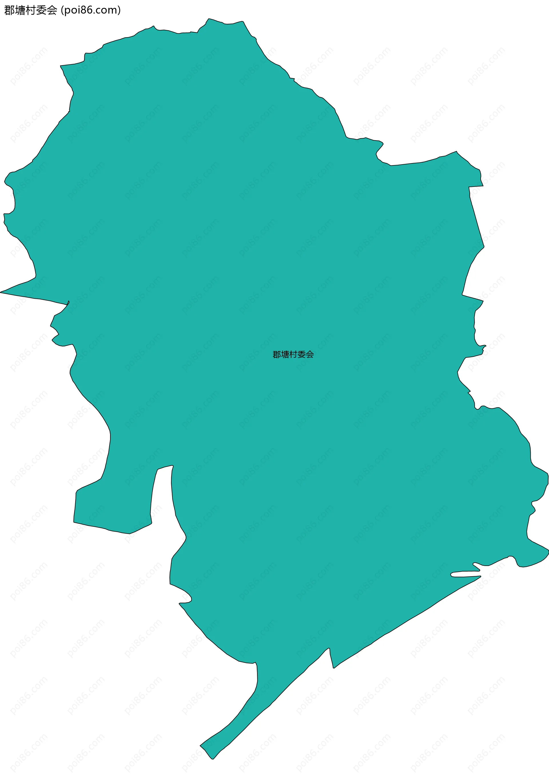 郡塘村委会边界地图