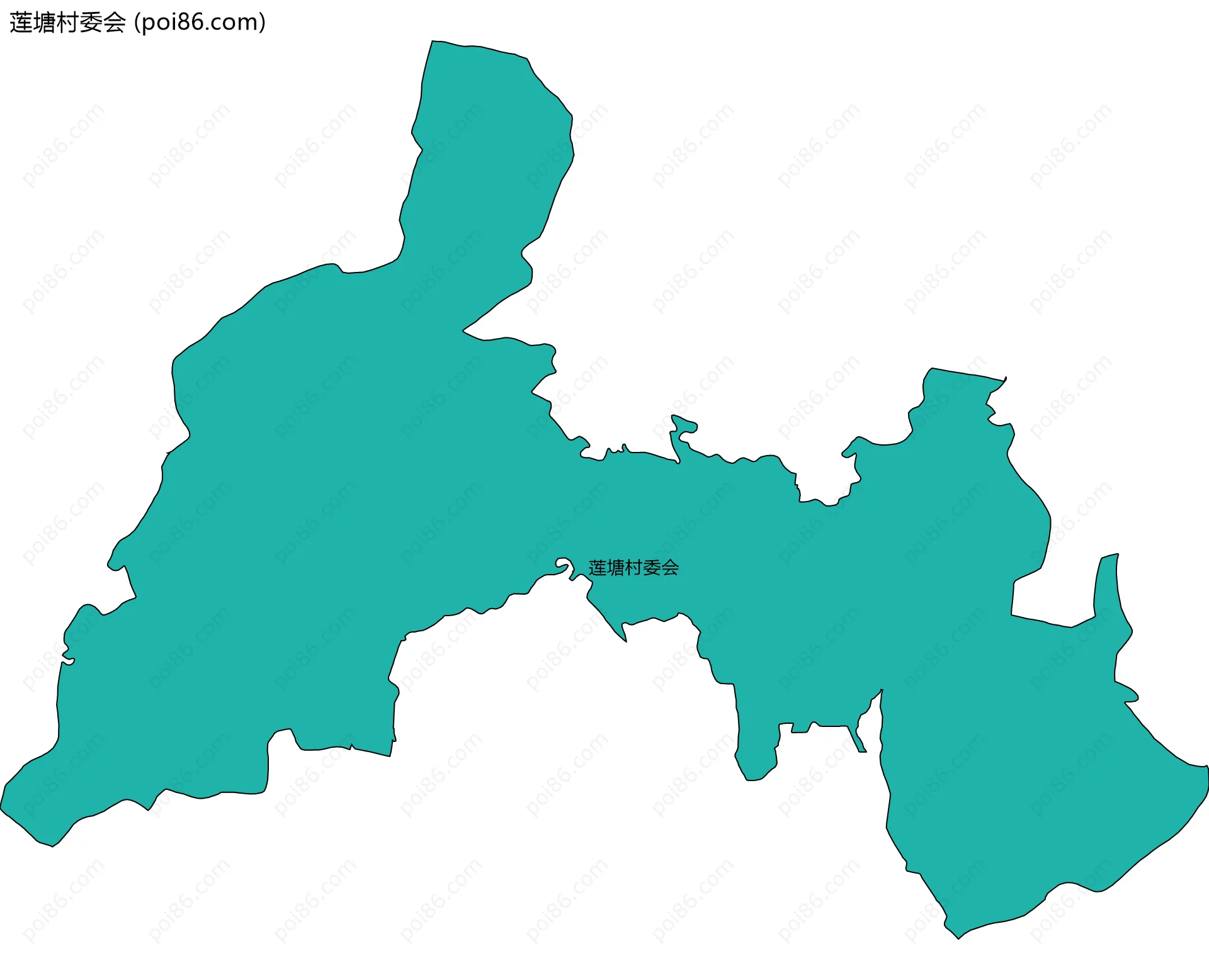 莲塘村委会边界地图