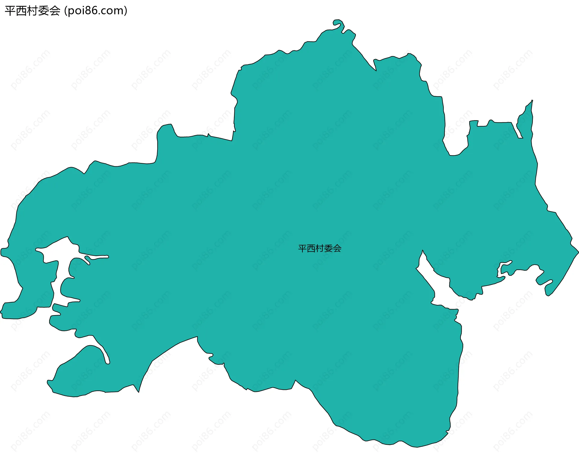 平西村委会边界地图