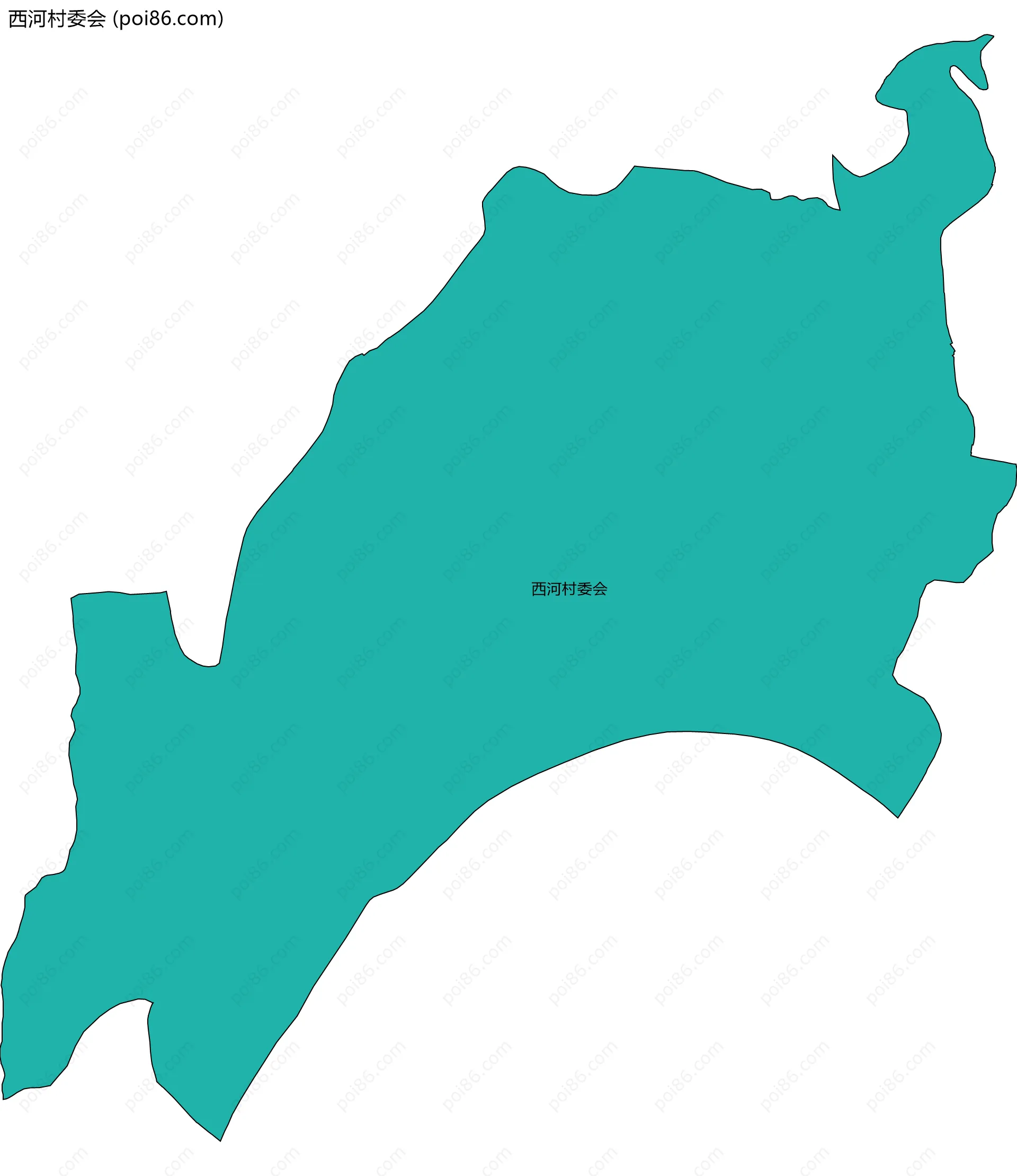 西河村委会边界地图