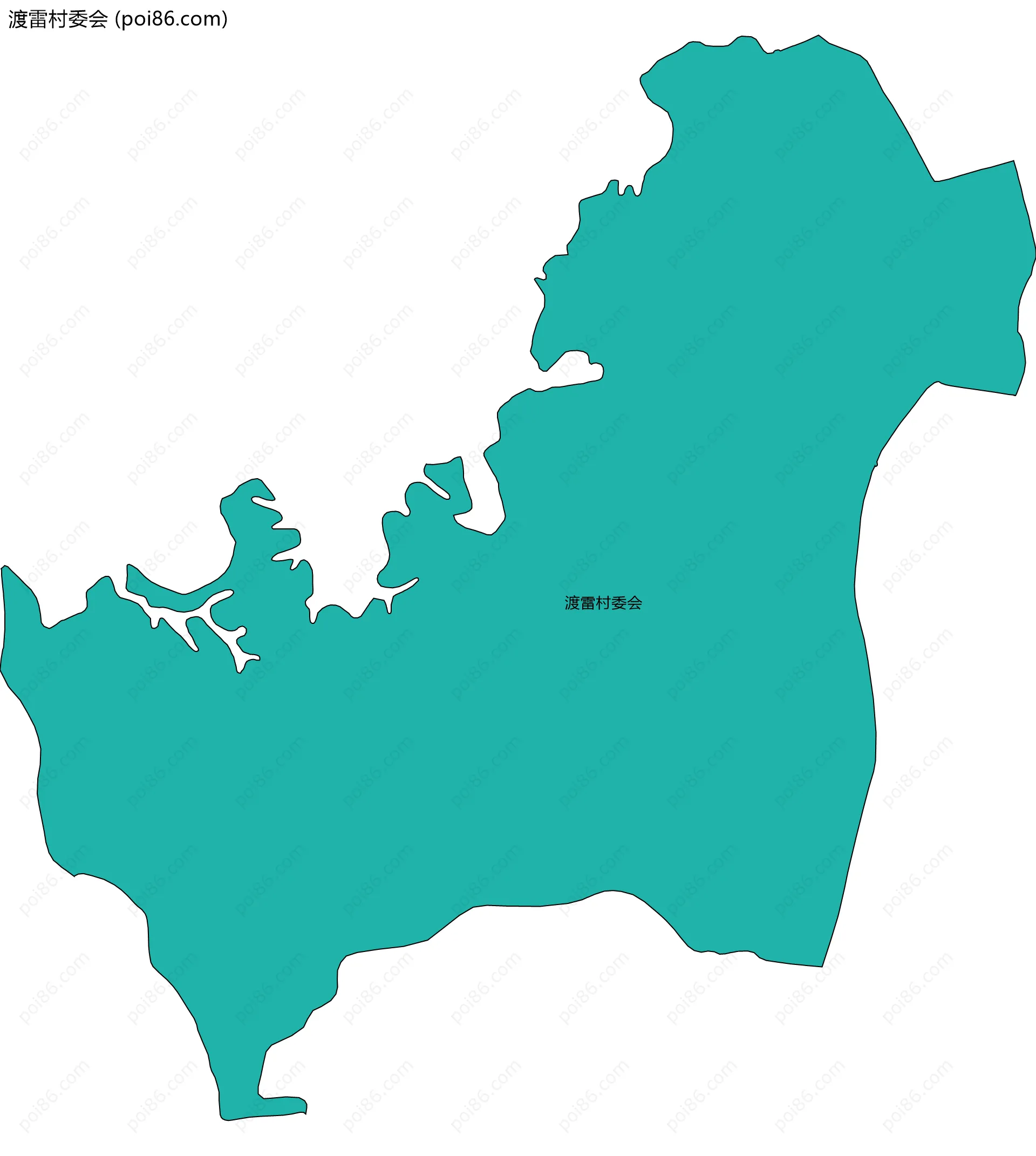 渡雷村委会边界地图