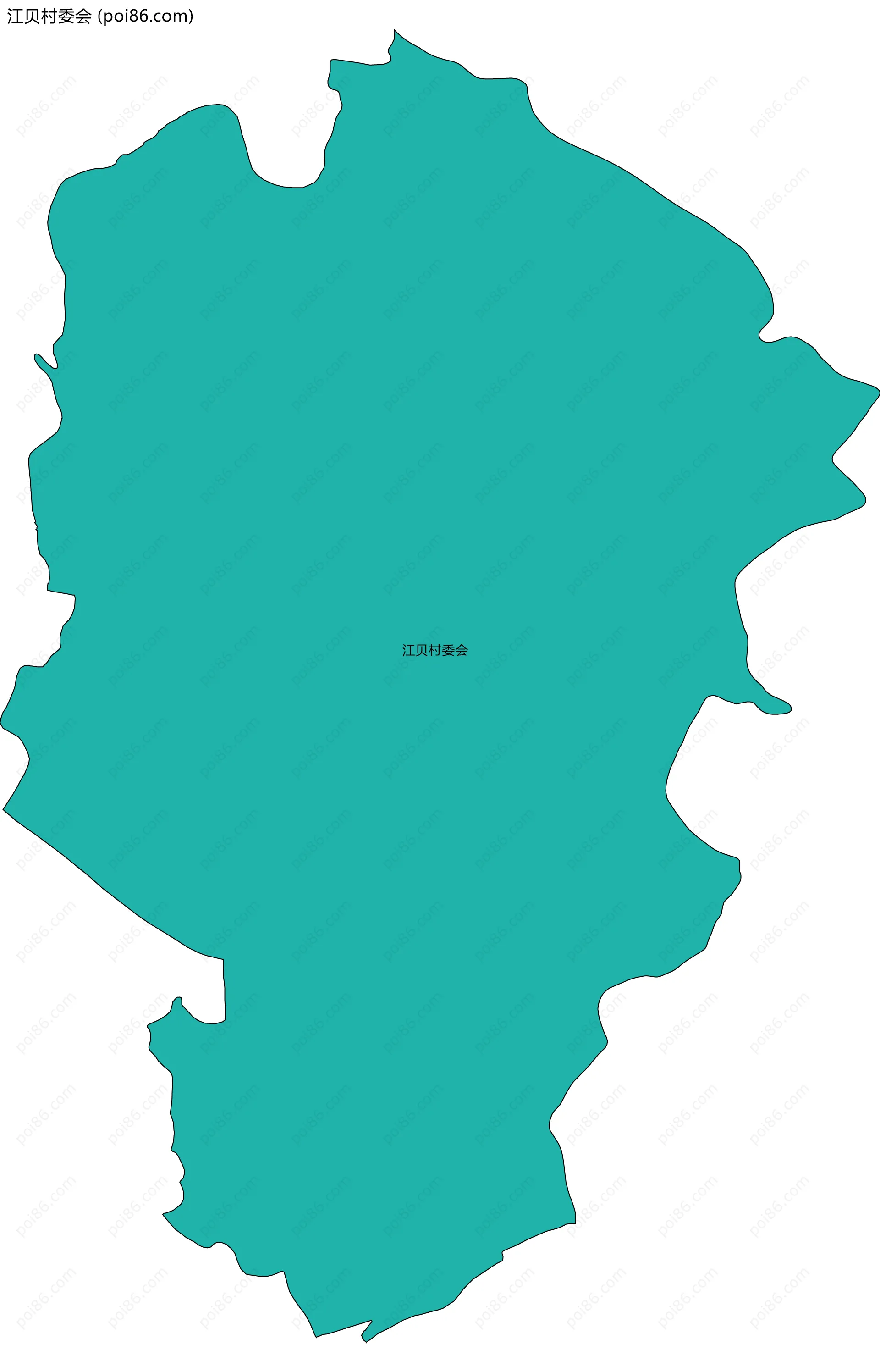 江贝村委会边界地图