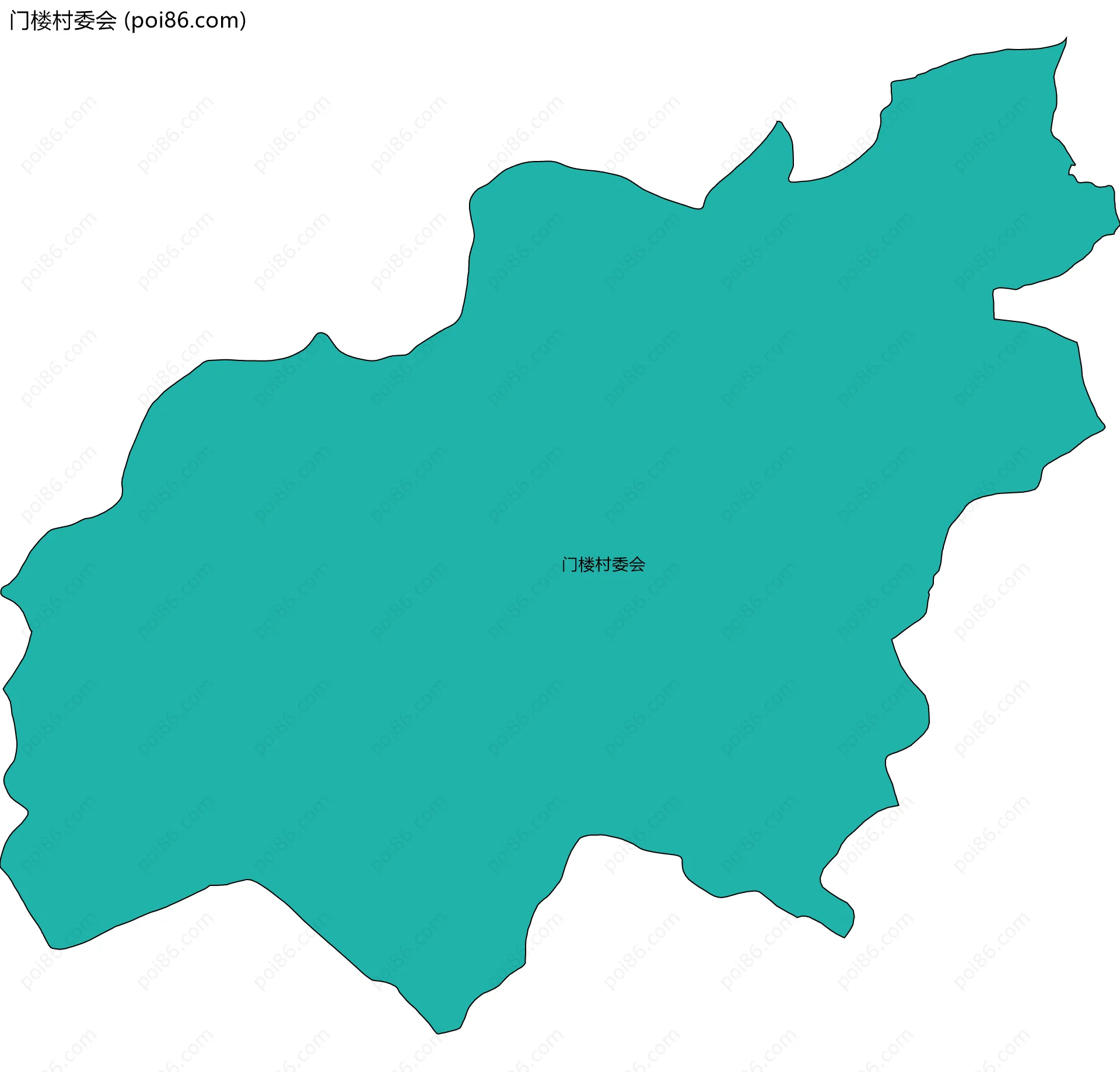 门楼村委会边界地图