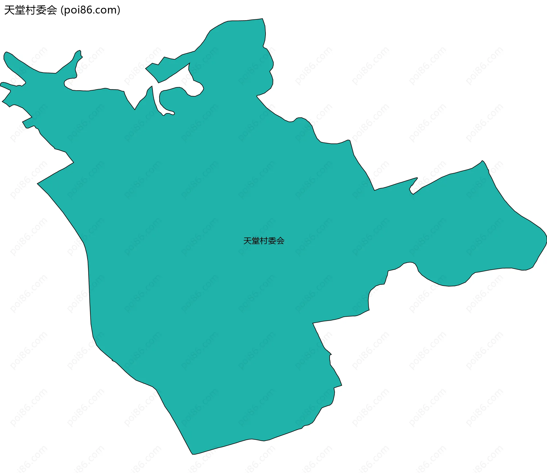 天堂村委会边界地图