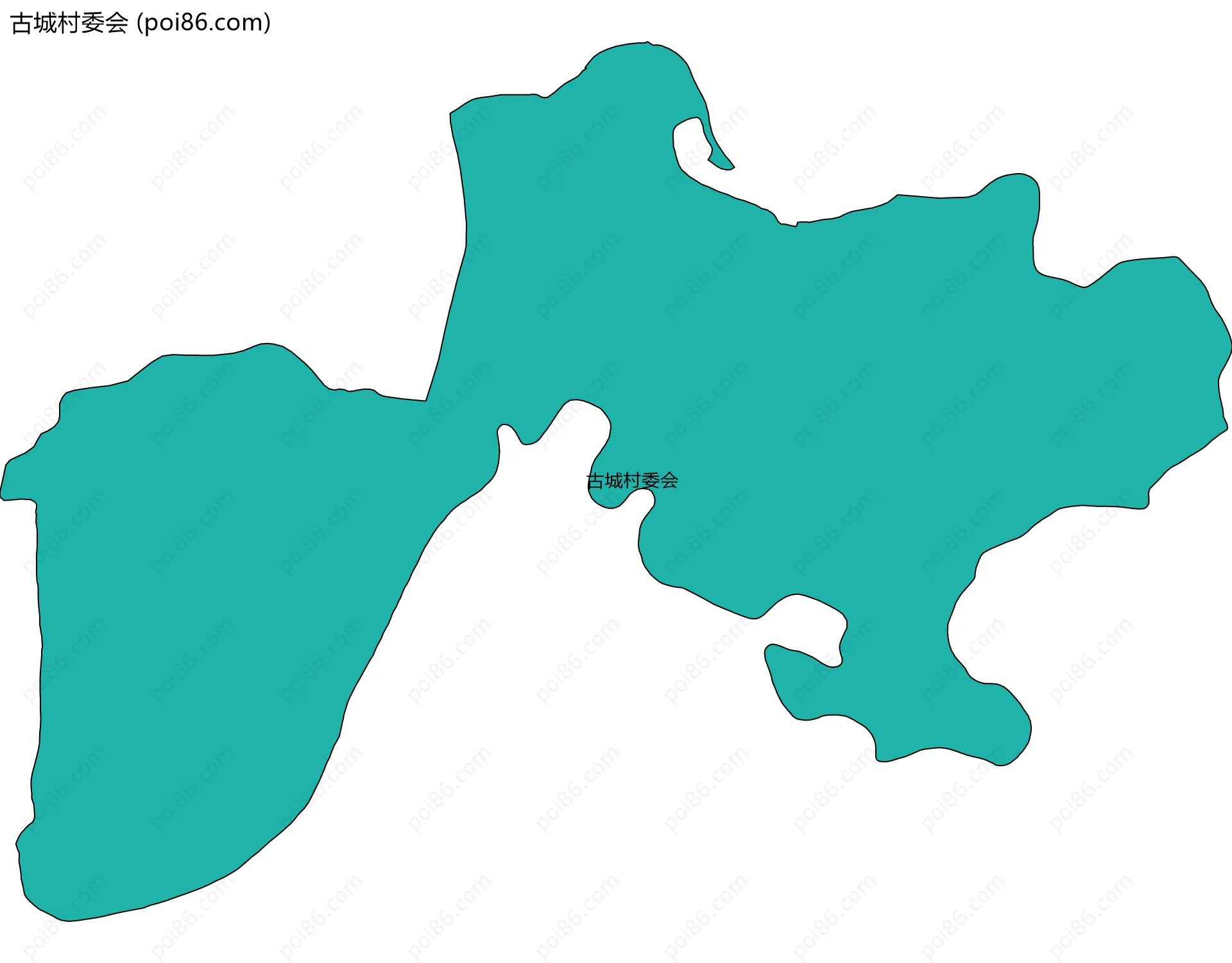 古城村委会边界地图