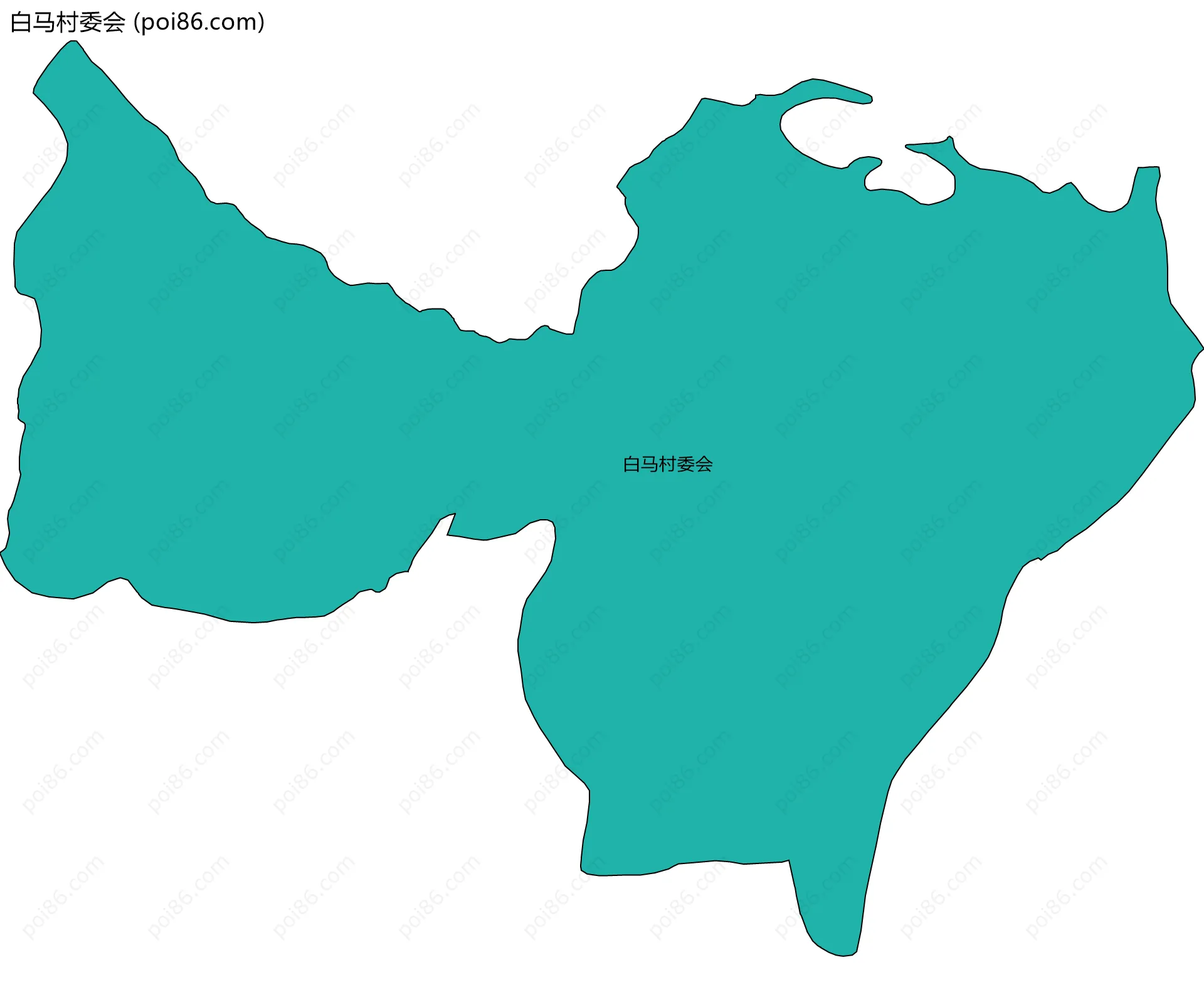 白马村委会边界地图