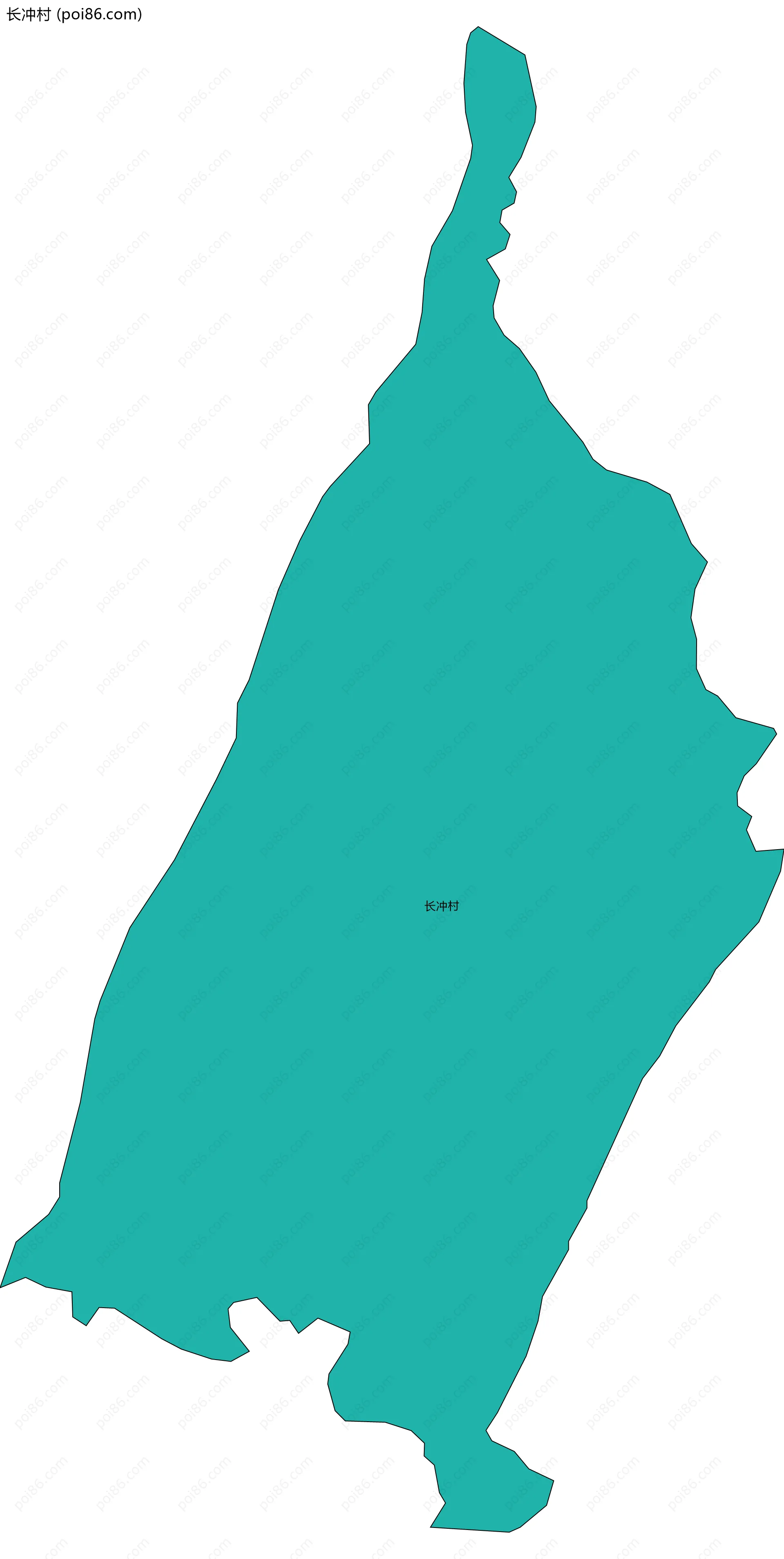 长冲村边界地图