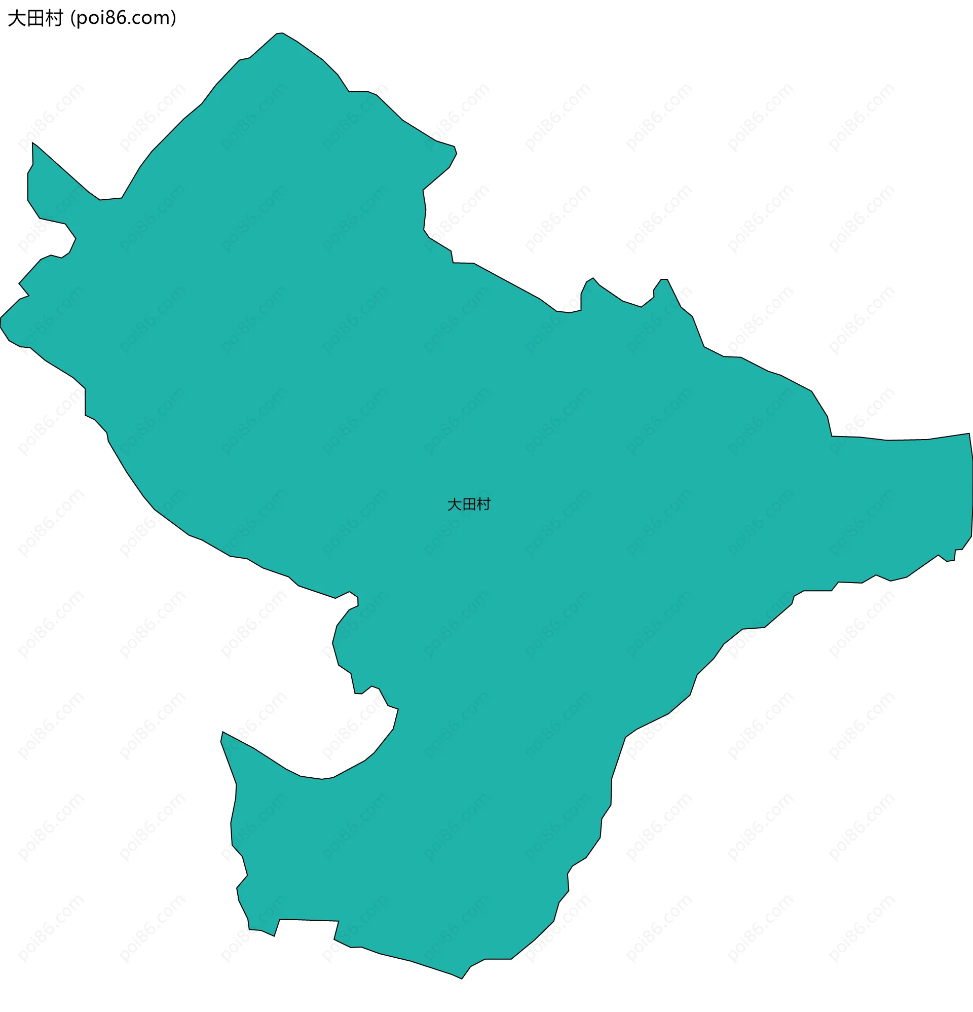 大田村边界地图