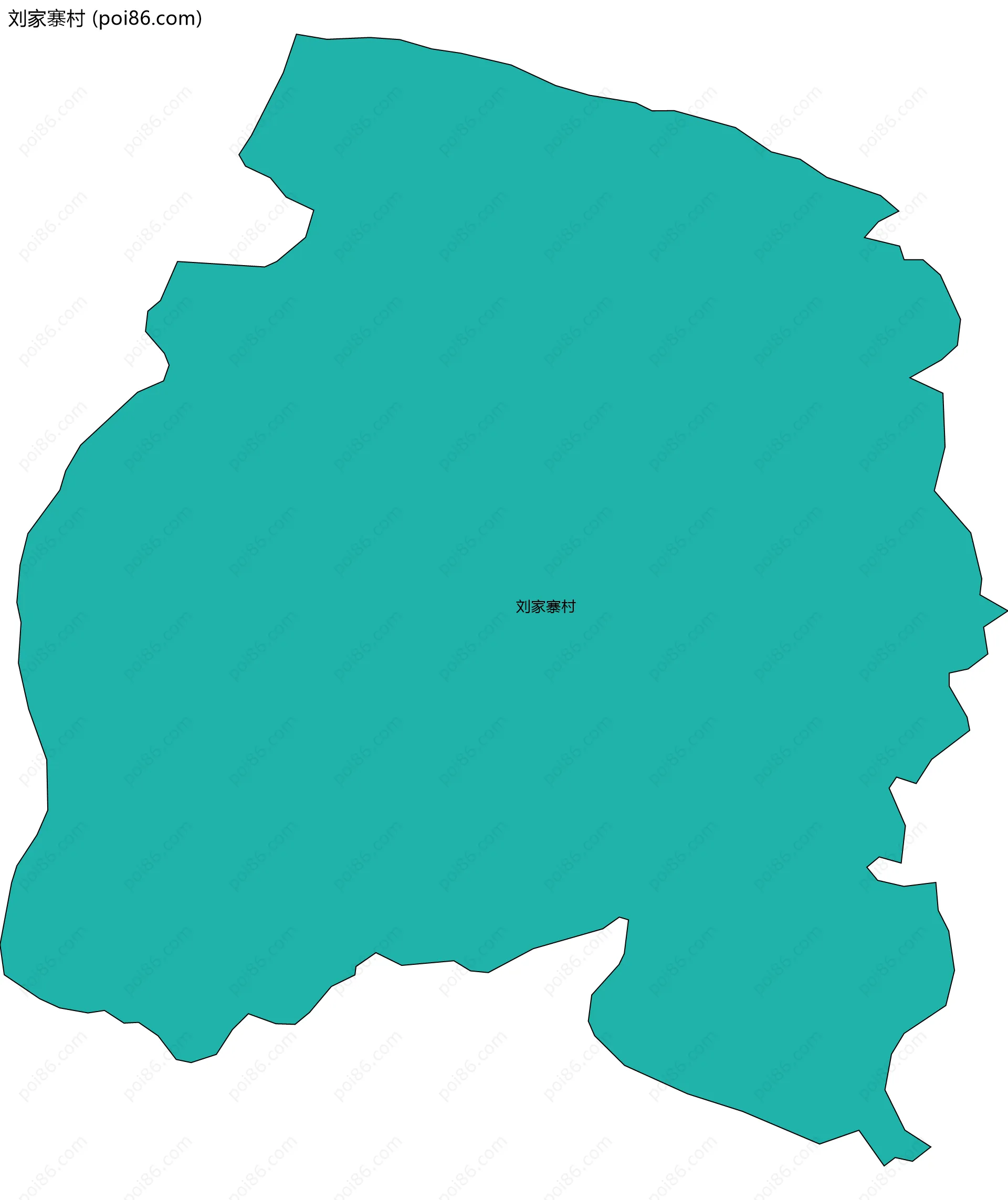 刘家寨村边界地图