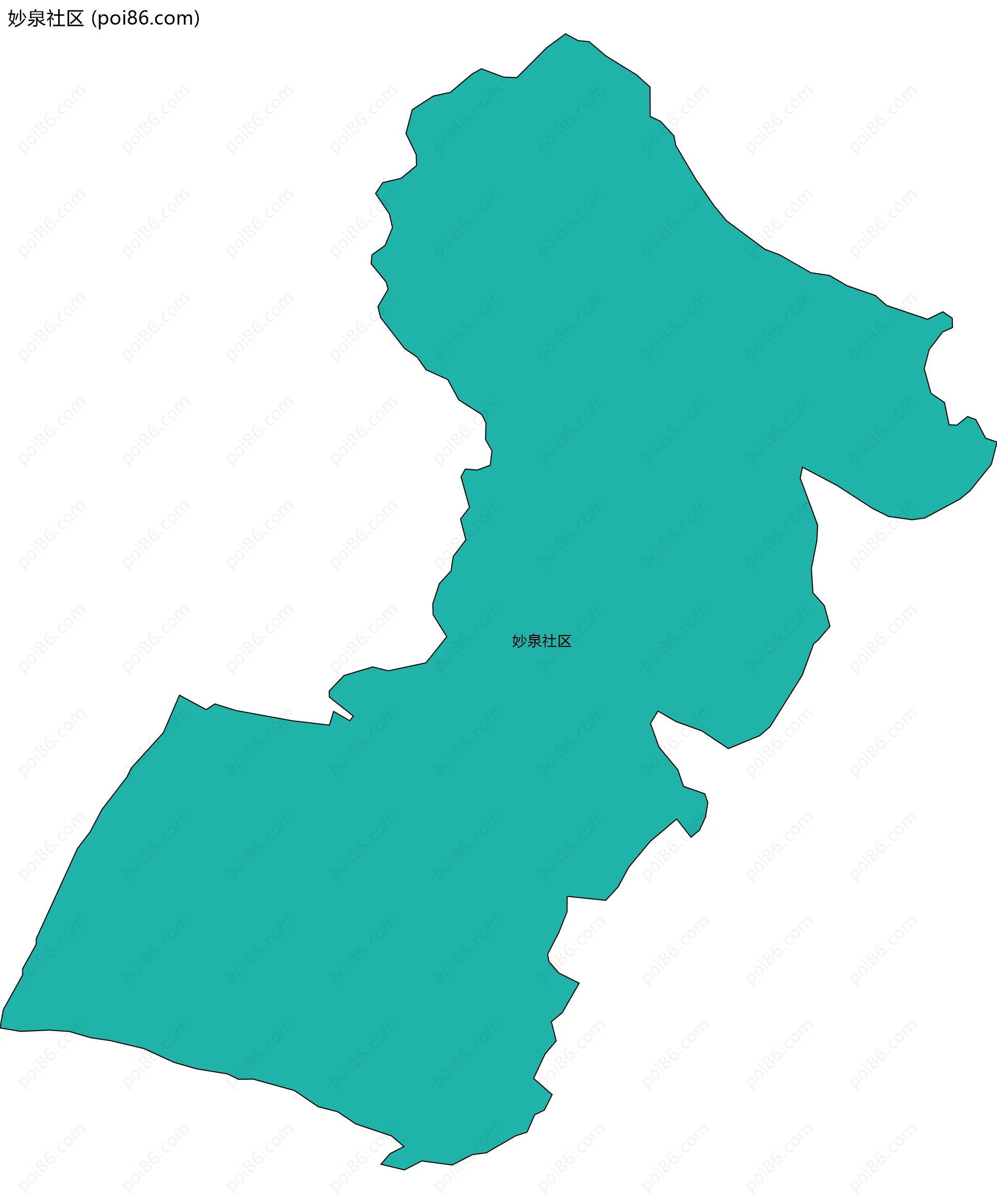 妙泉社区边界地图