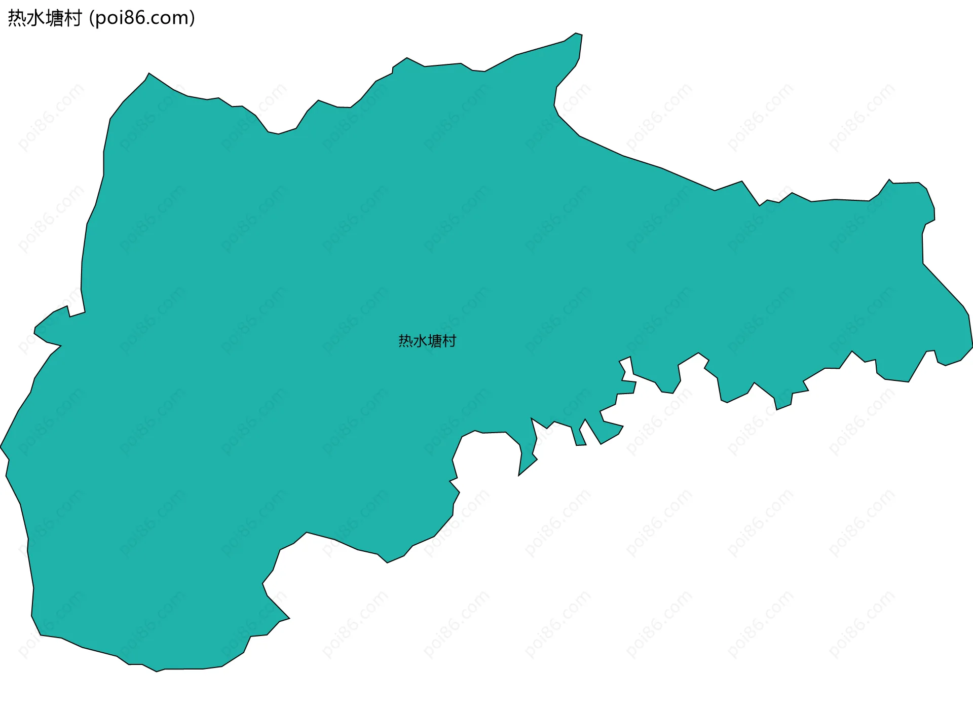 热水塘村边界地图