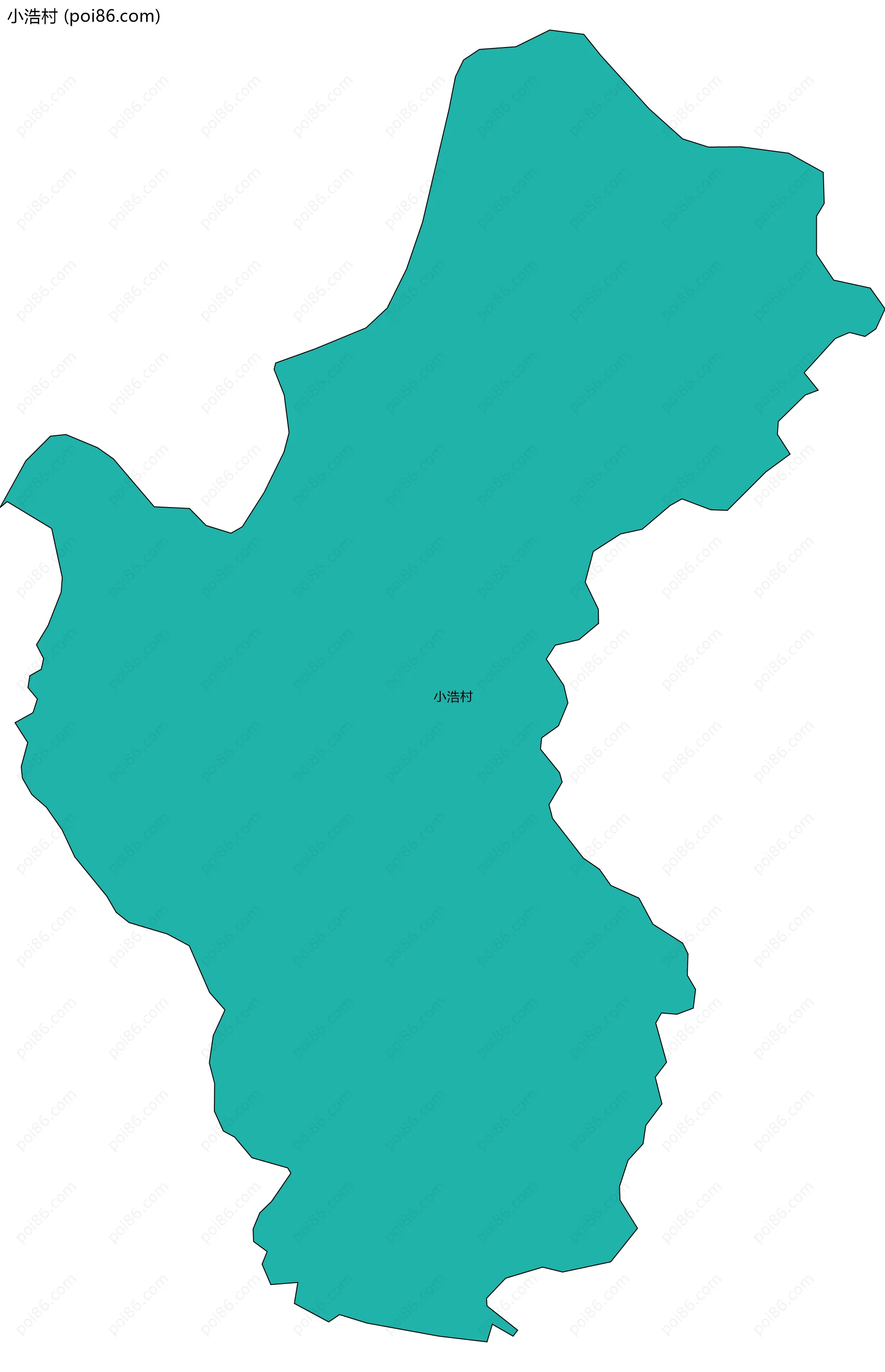 小浩村边界地图