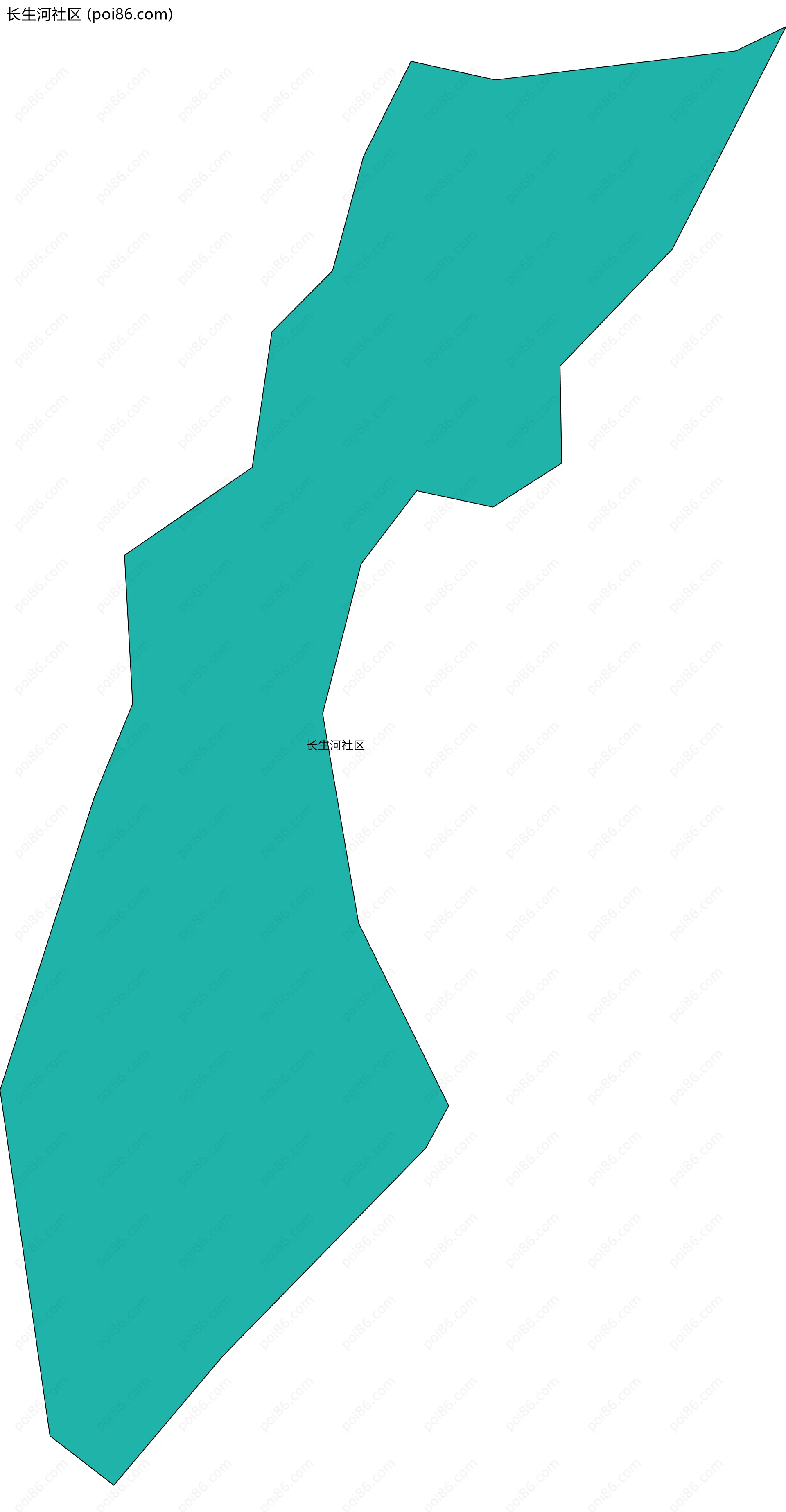 长生河社区边界地图