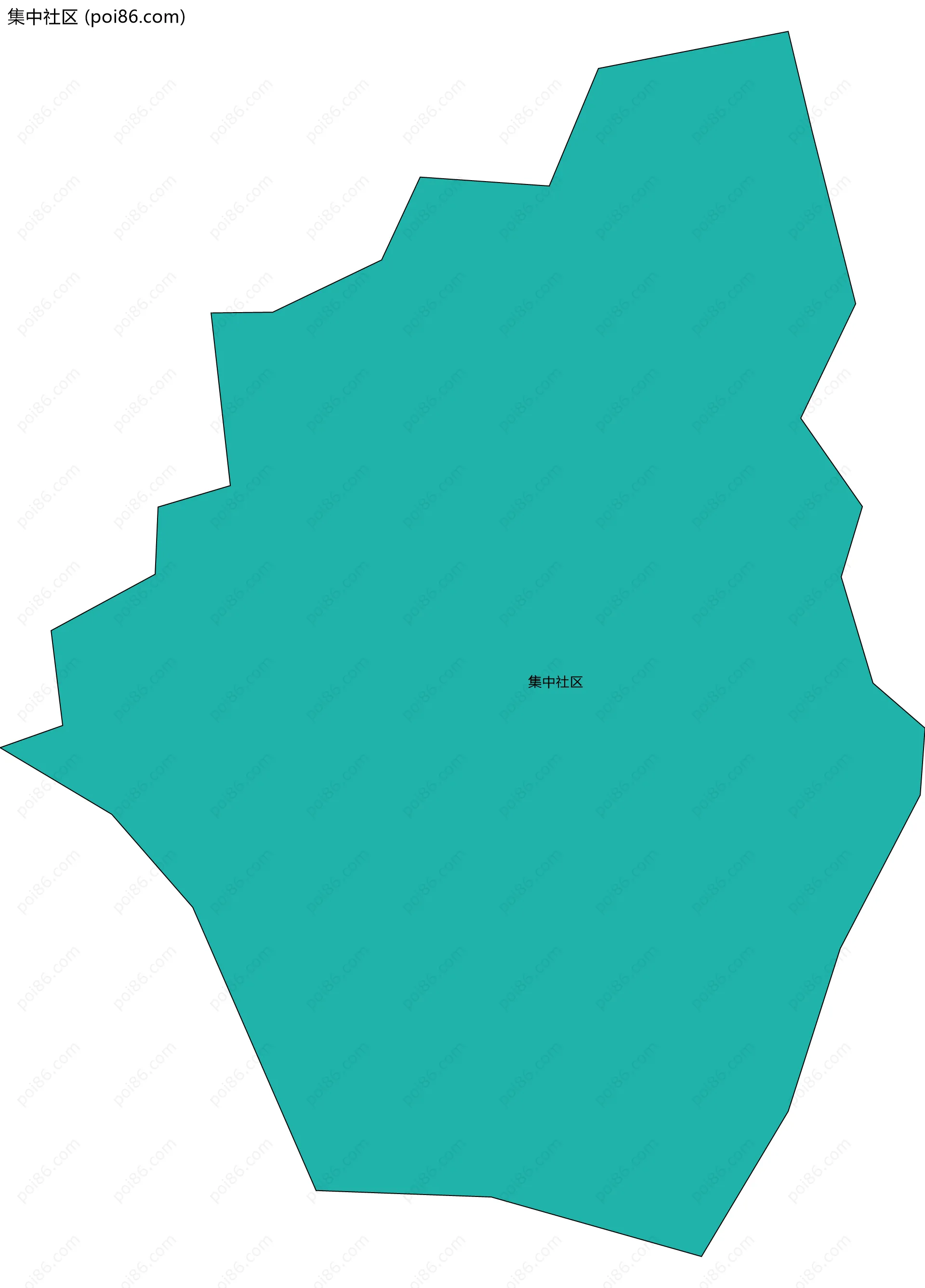 集中社区边界地图