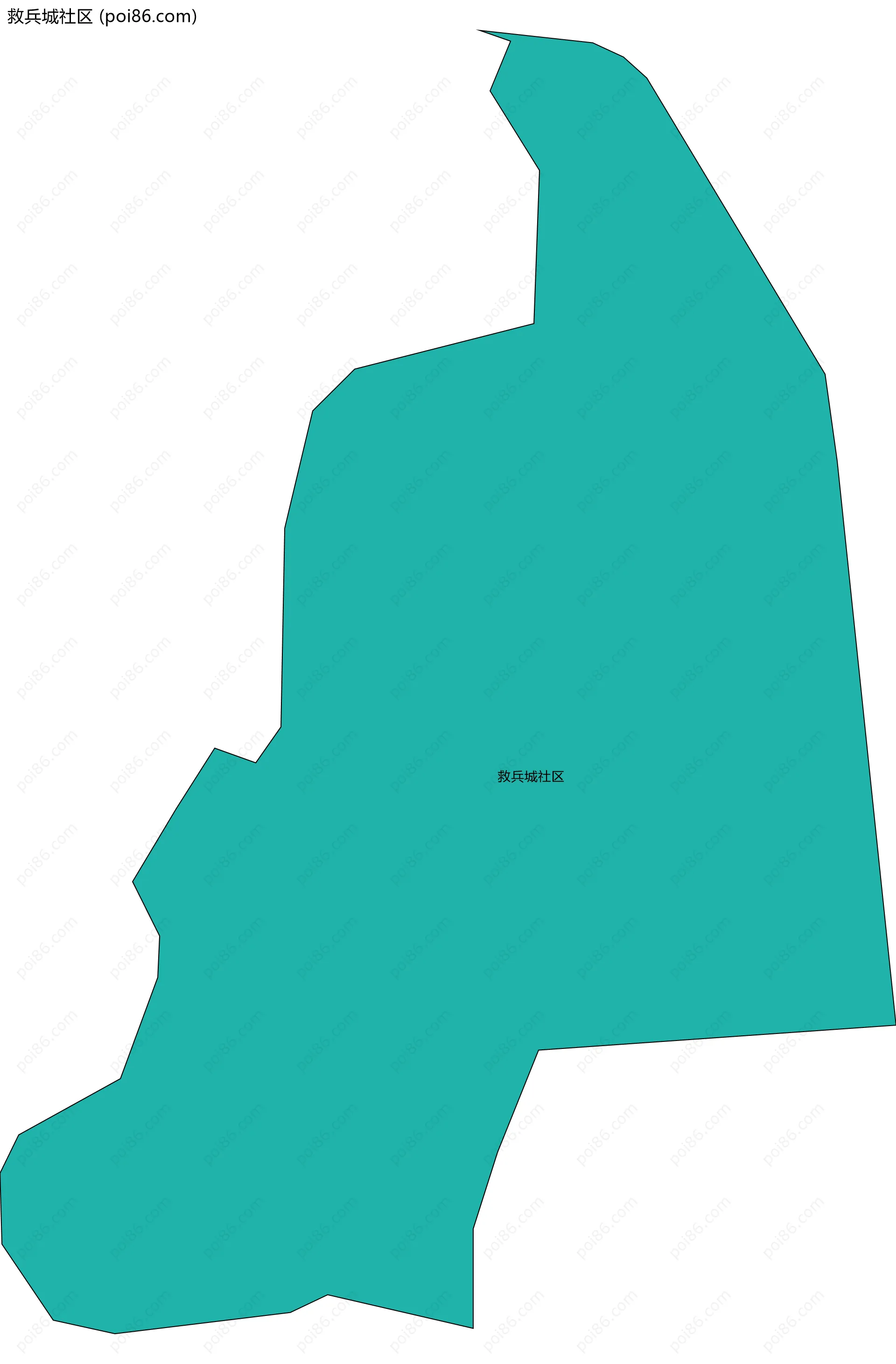 救兵城社区边界地图