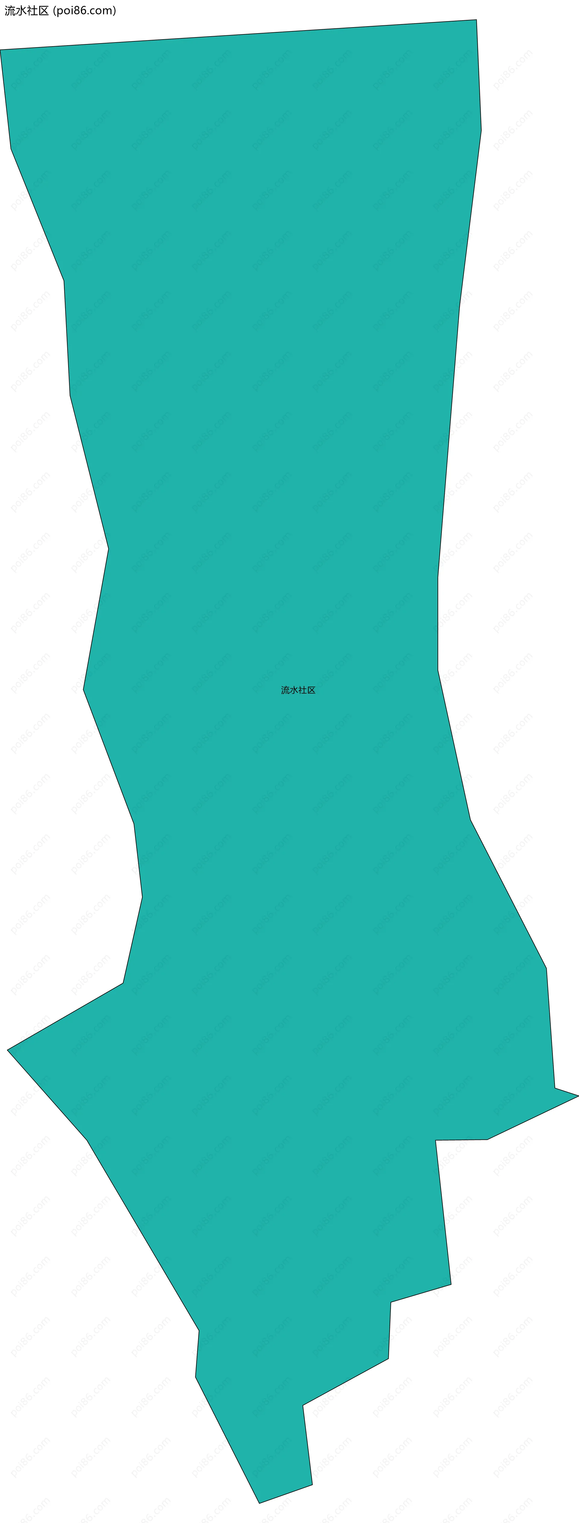 流水社区边界地图