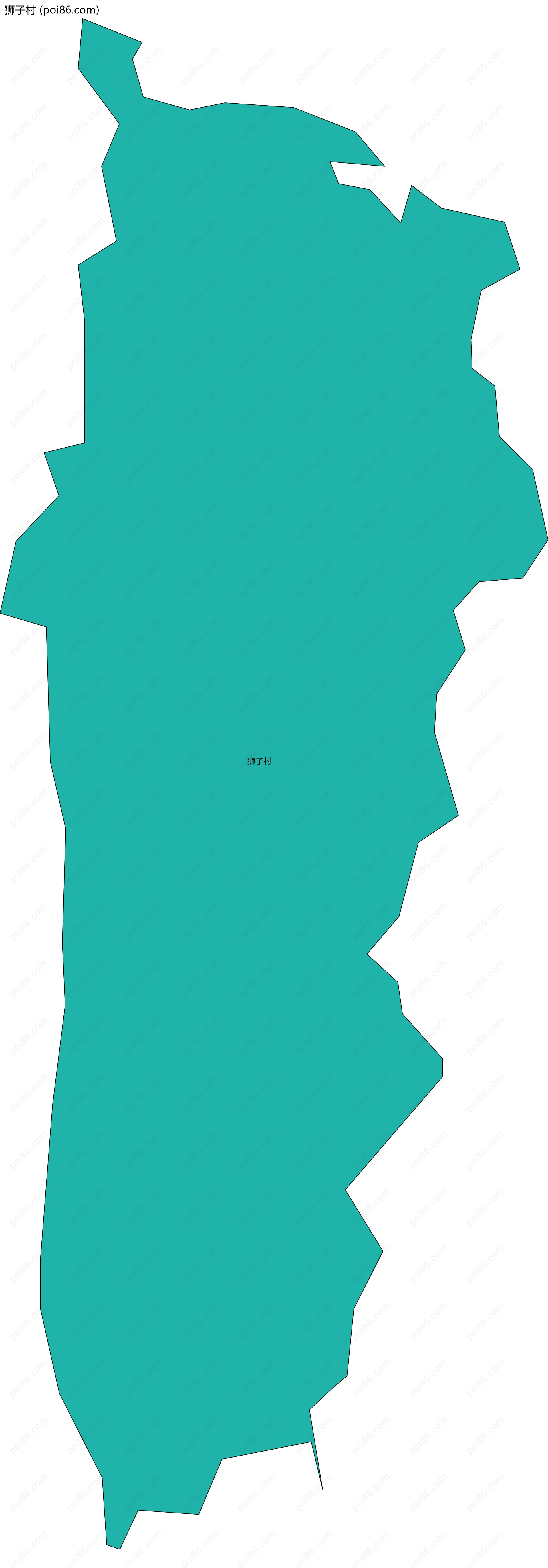 狮子村边界地图