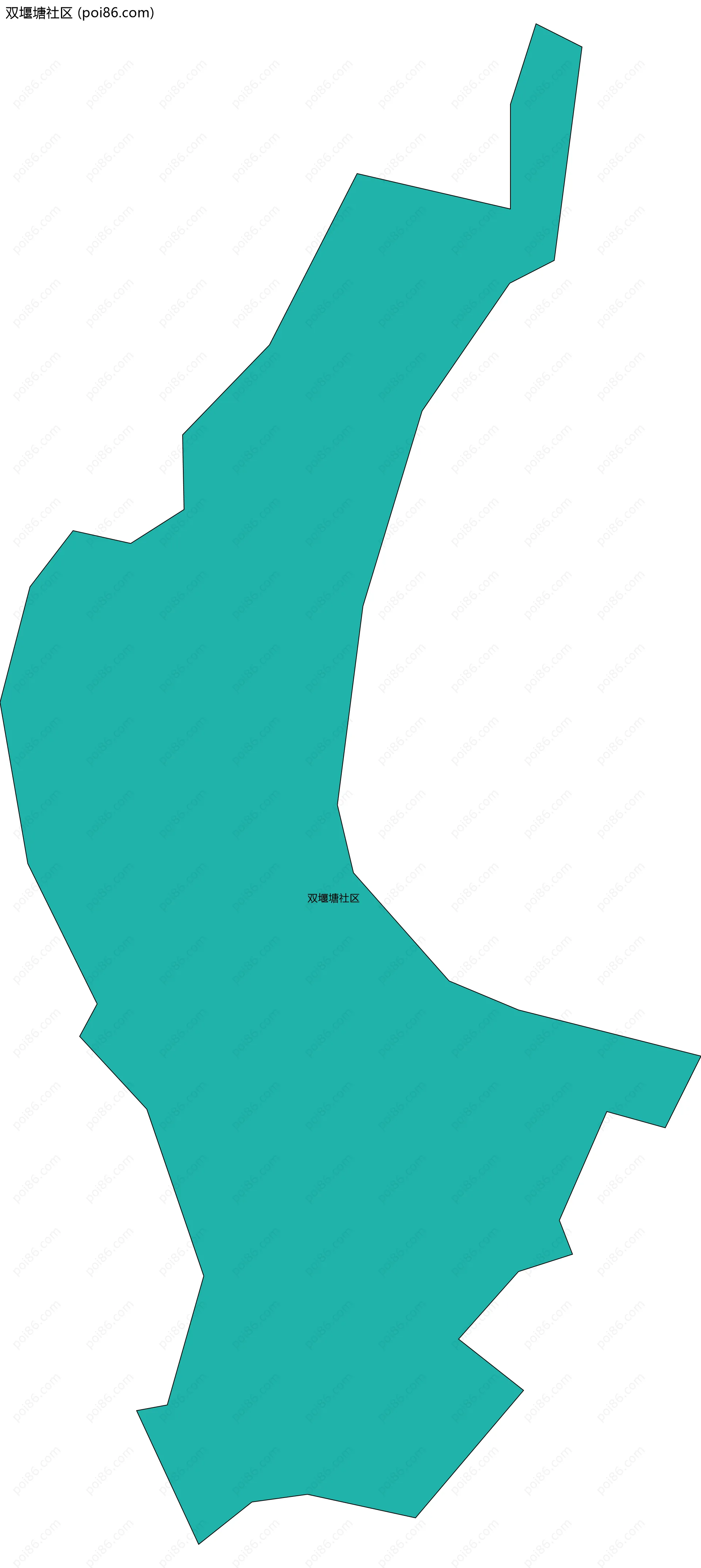 双堰塘社区边界地图