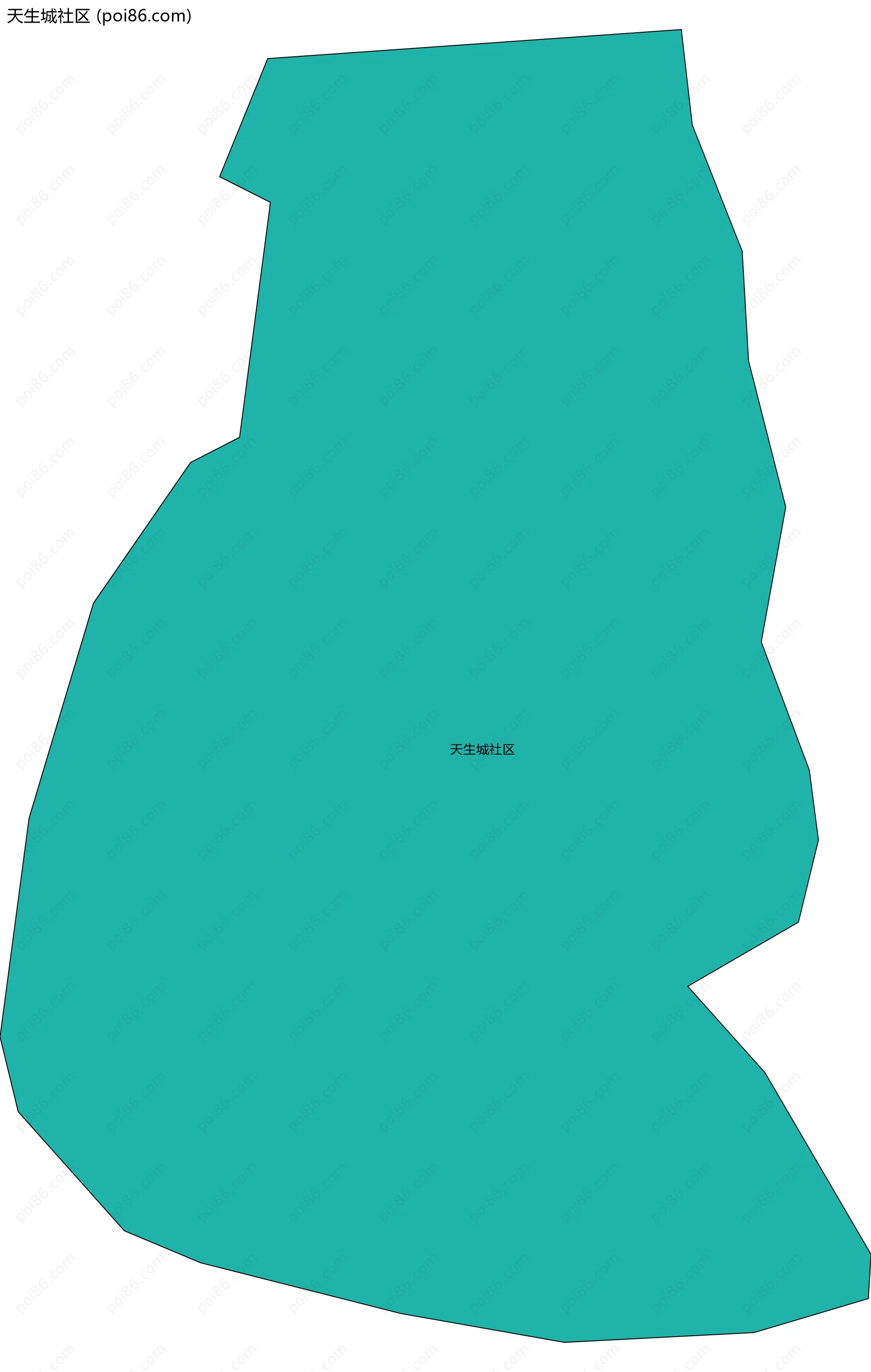 天生城社区边界地图