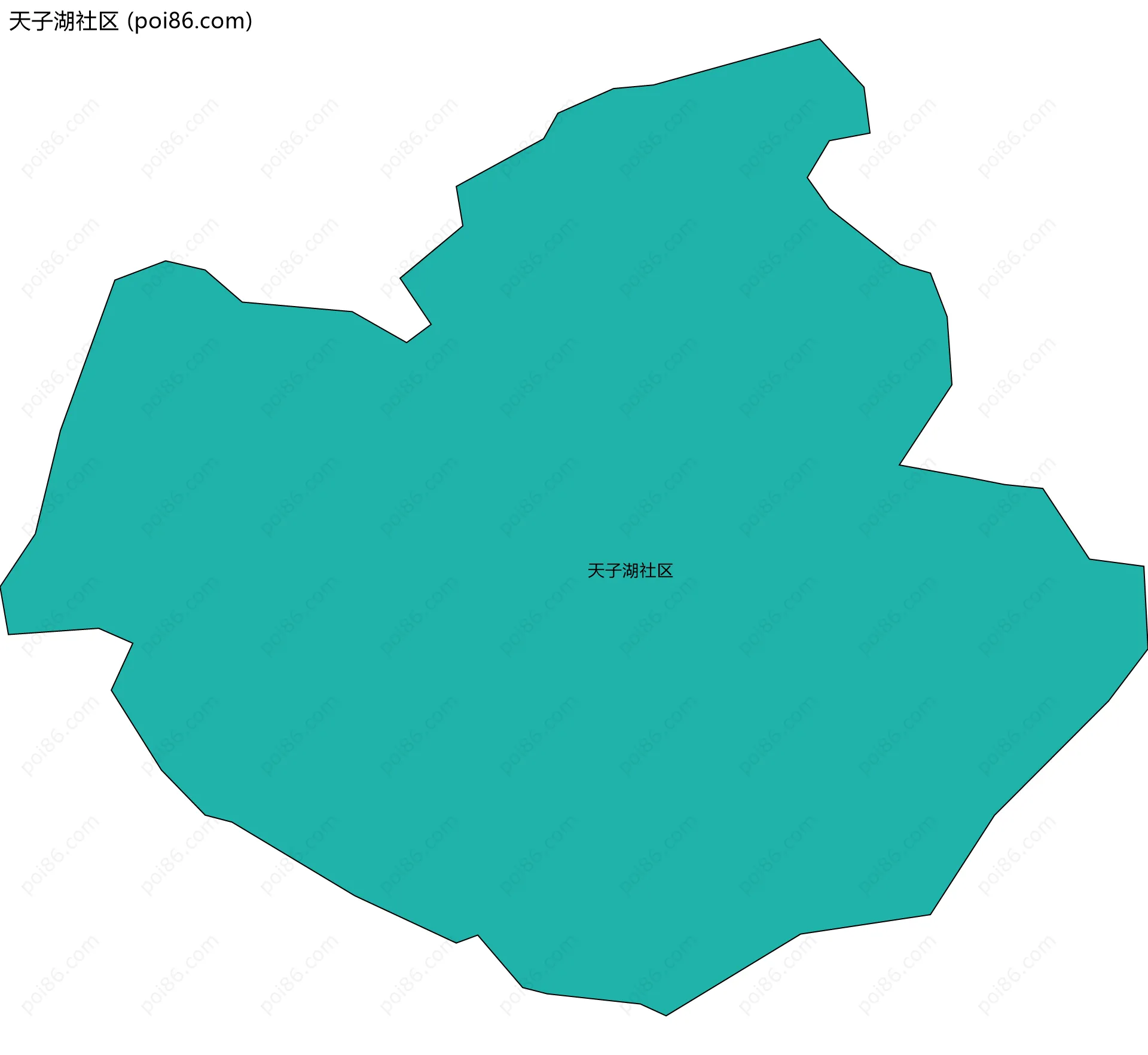 天子湖社区边界地图