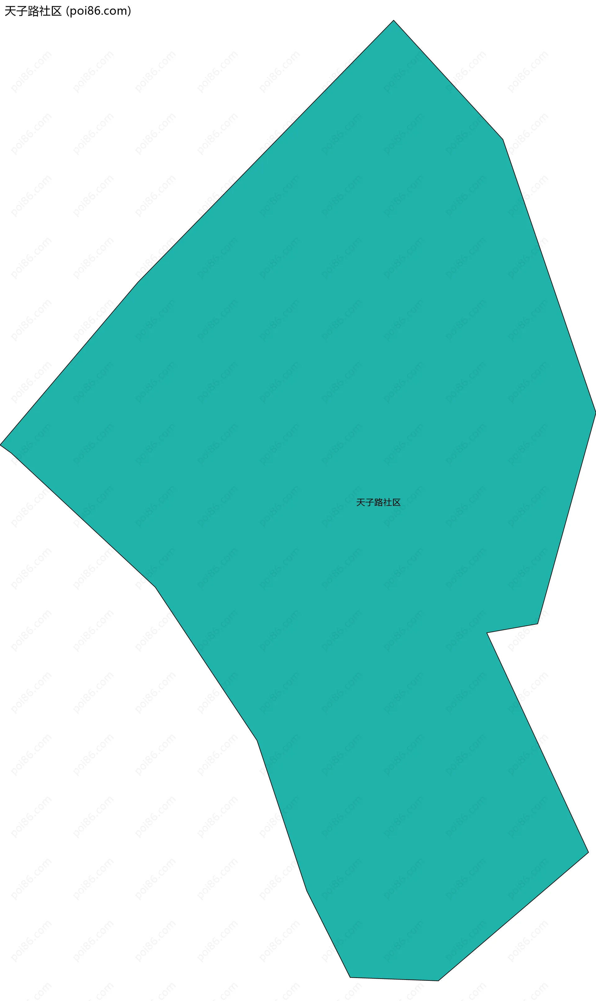 天子路社区边界地图