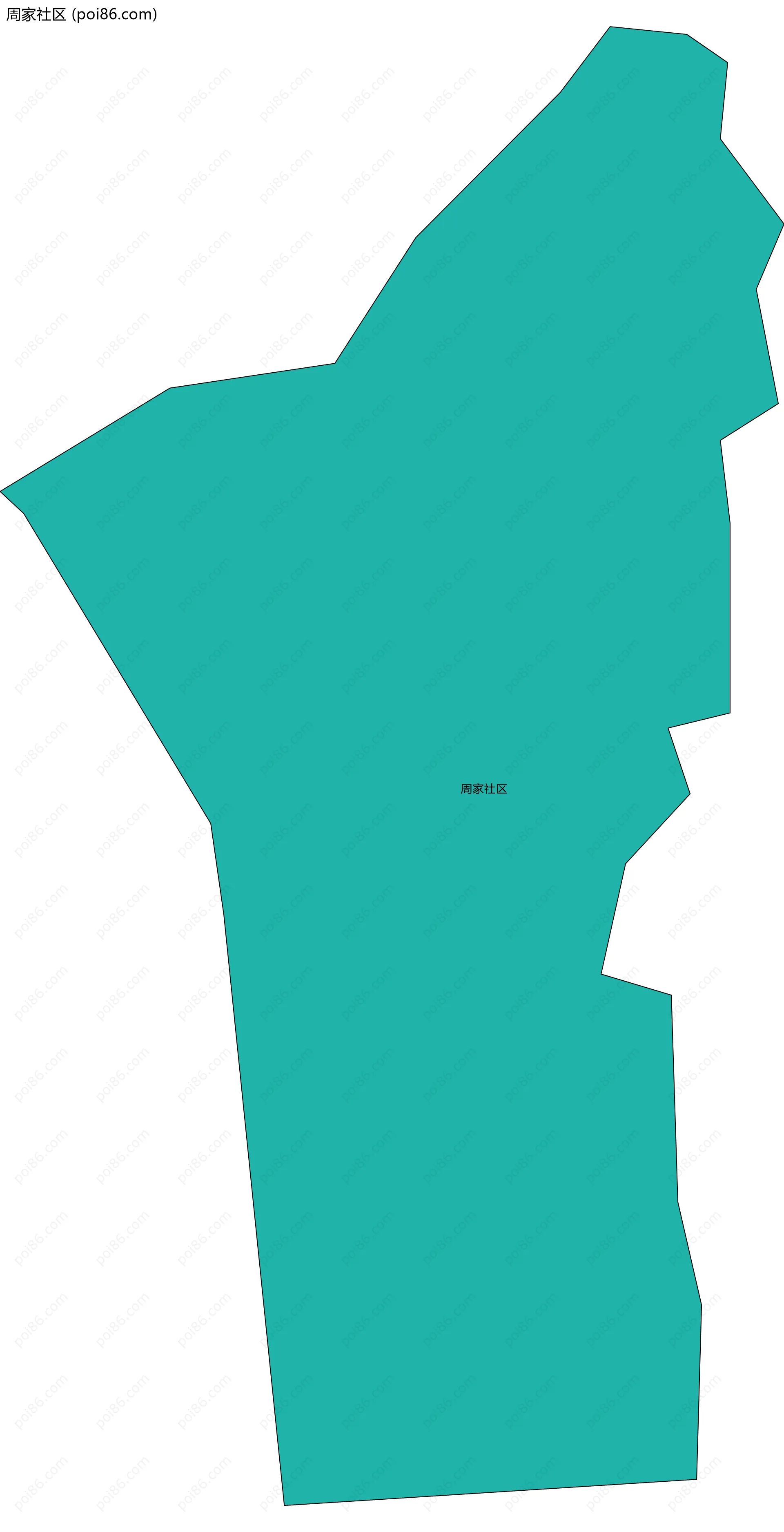 周家社区边界地图