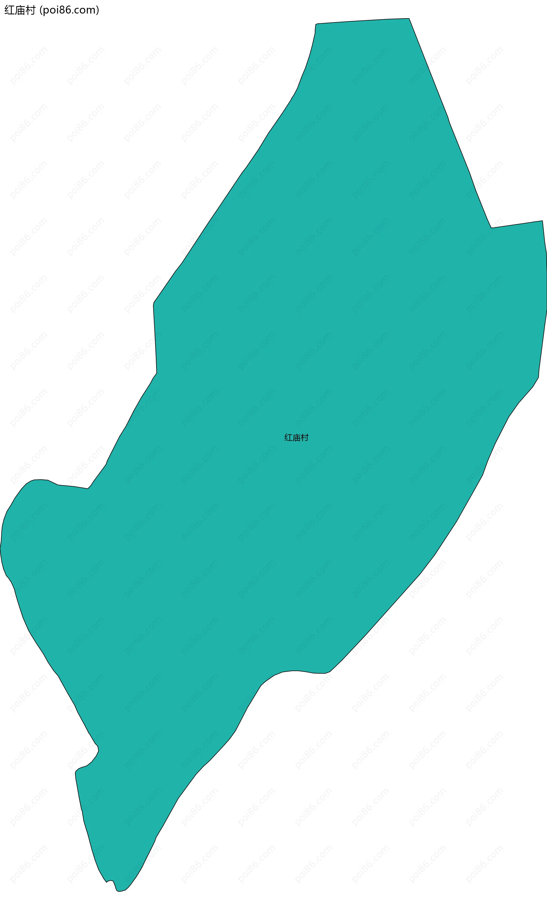 红庙村边界地图