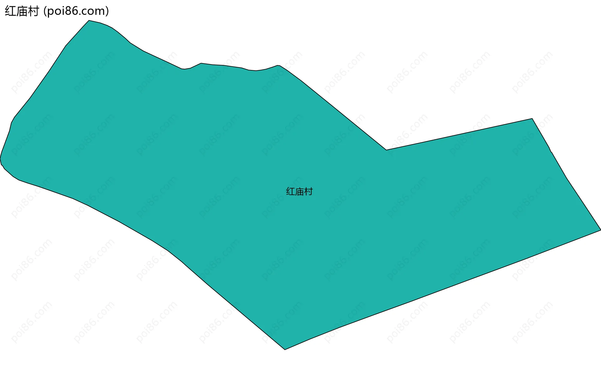 红庙村边界地图