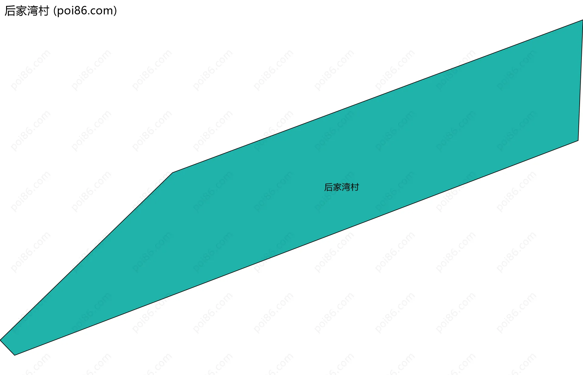 后家湾村边界地图