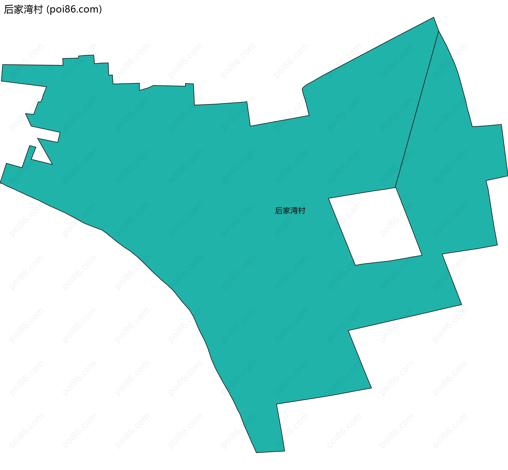 后家湾村边界地图