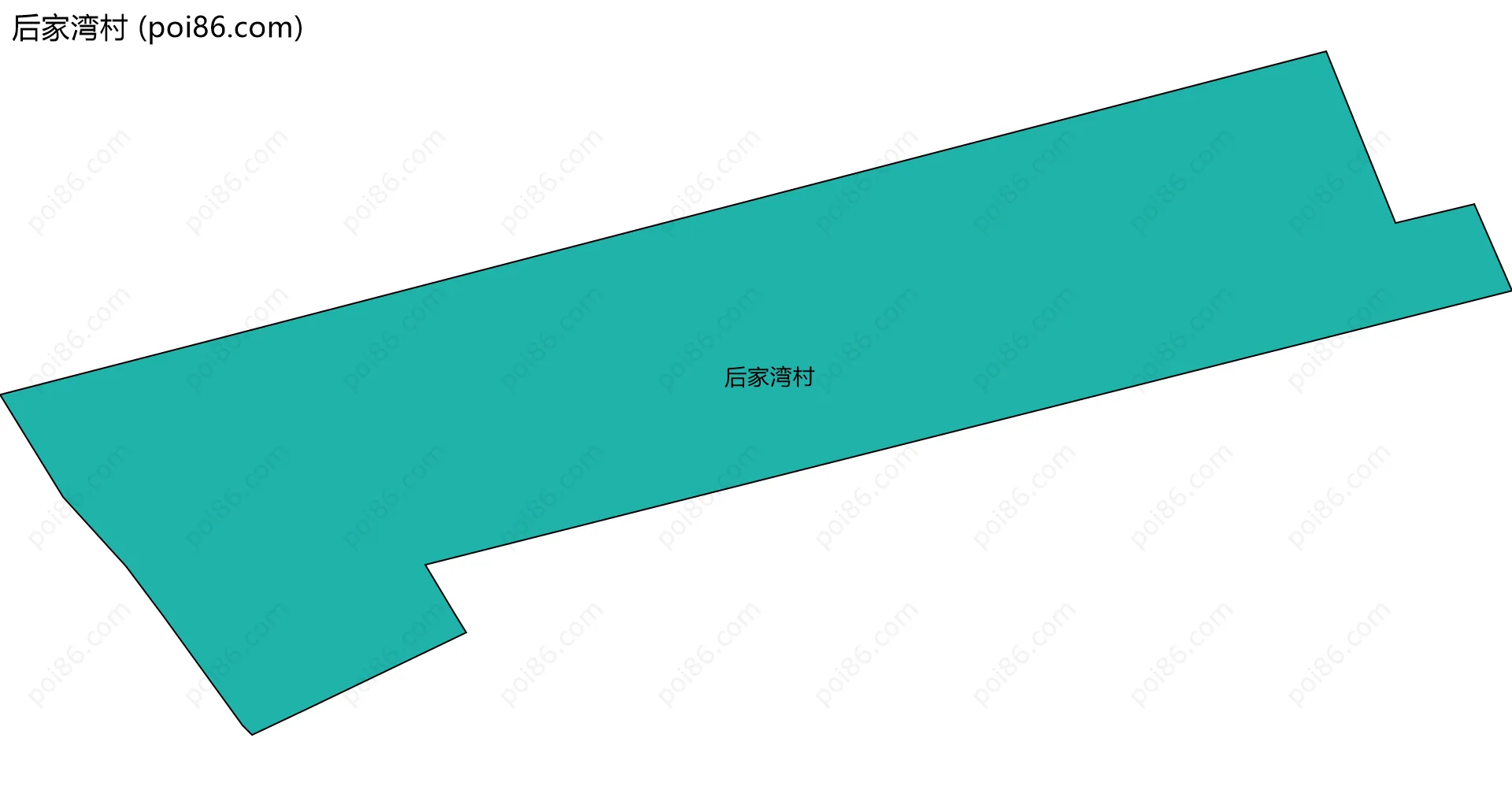 后家湾村边界地图