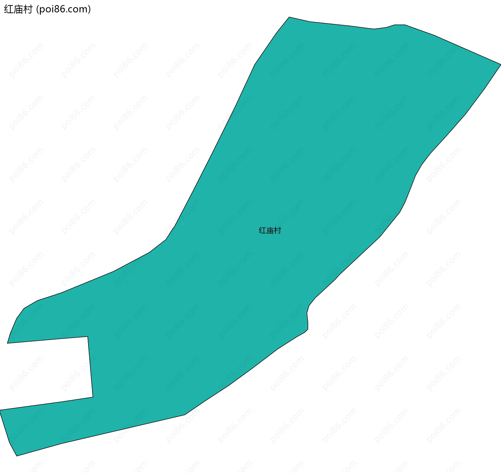 红庙村边界地图